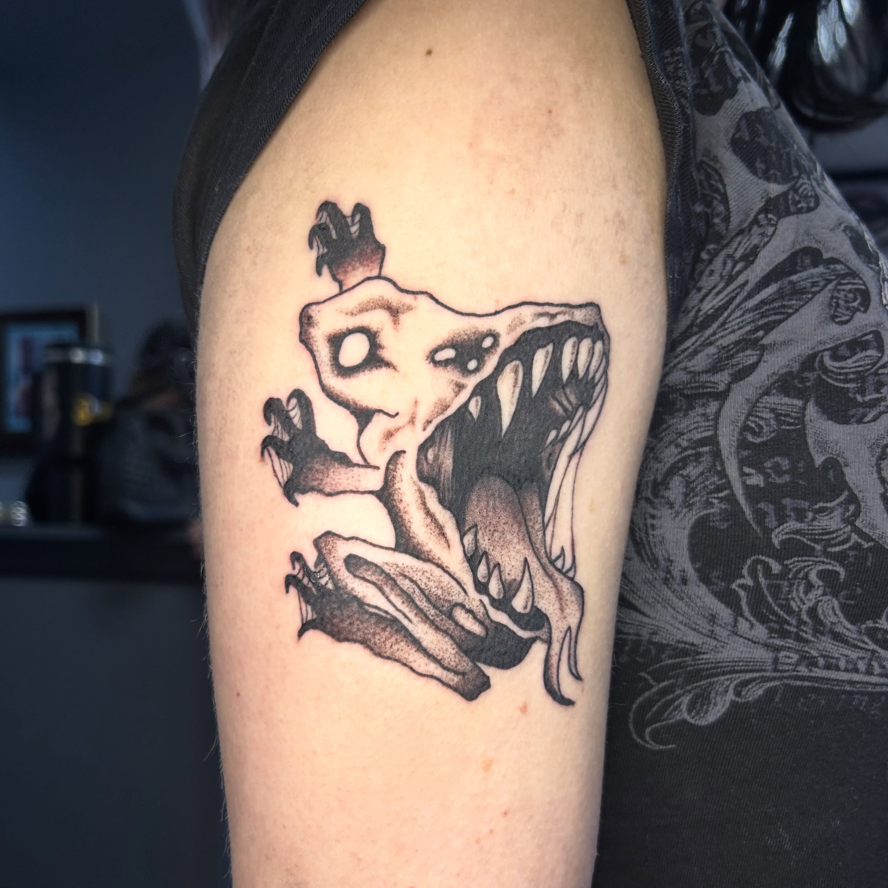 Tattoo by @enemytattoo — dotwork
