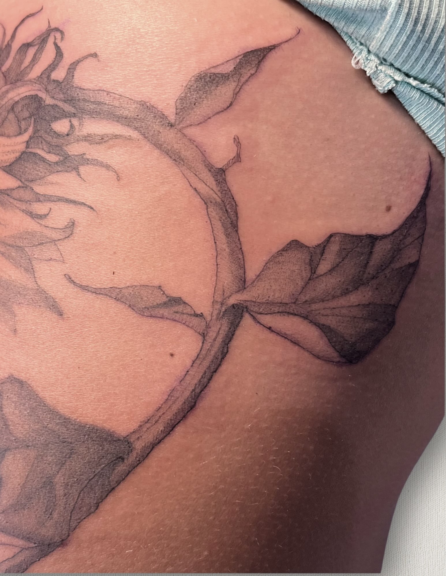 Tattoo by @lamarbodyart — black_and_grey