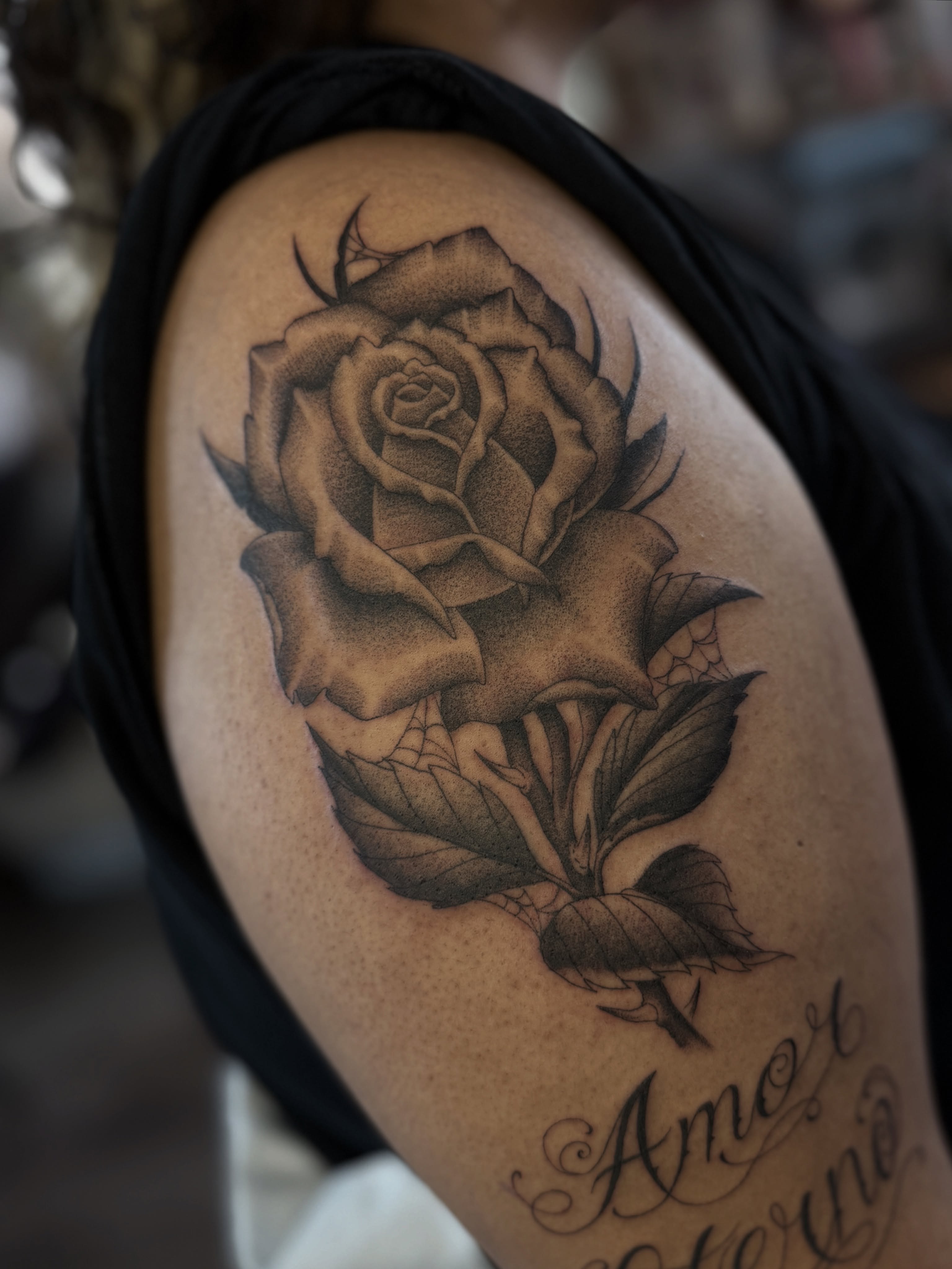 Tattoo by @welpfu — black_and_grey