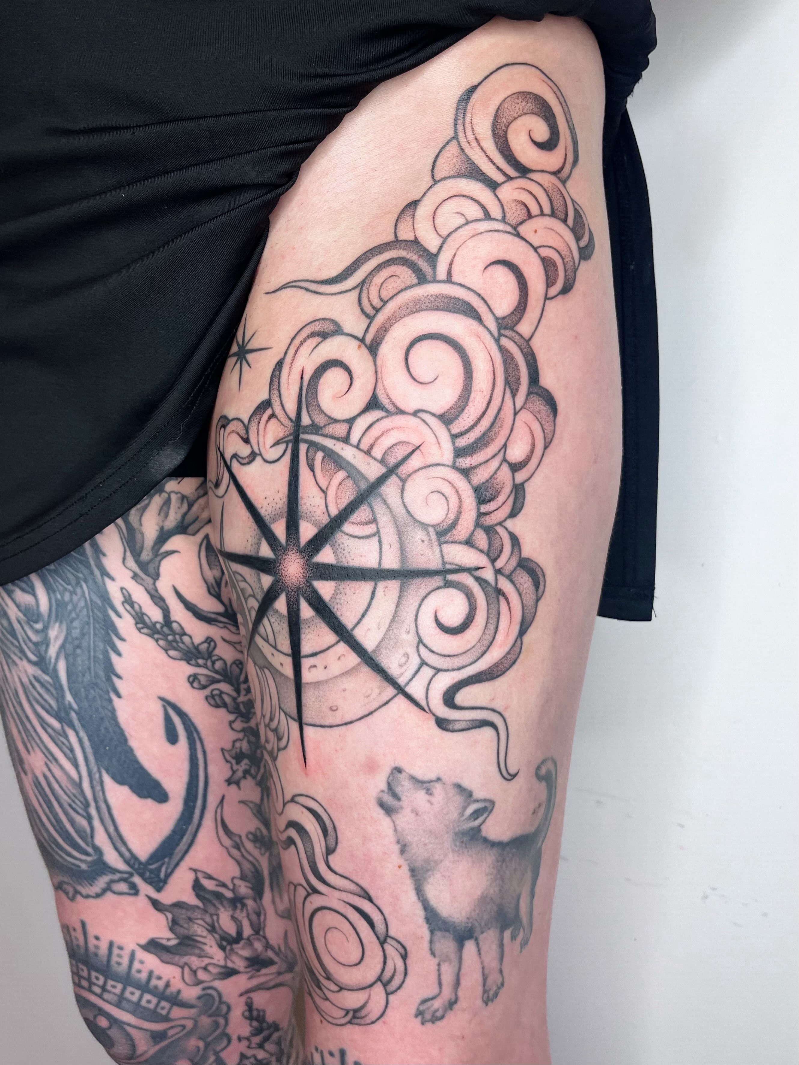 Tattoo by @carlavtattoos β dotwork, black_and_grey