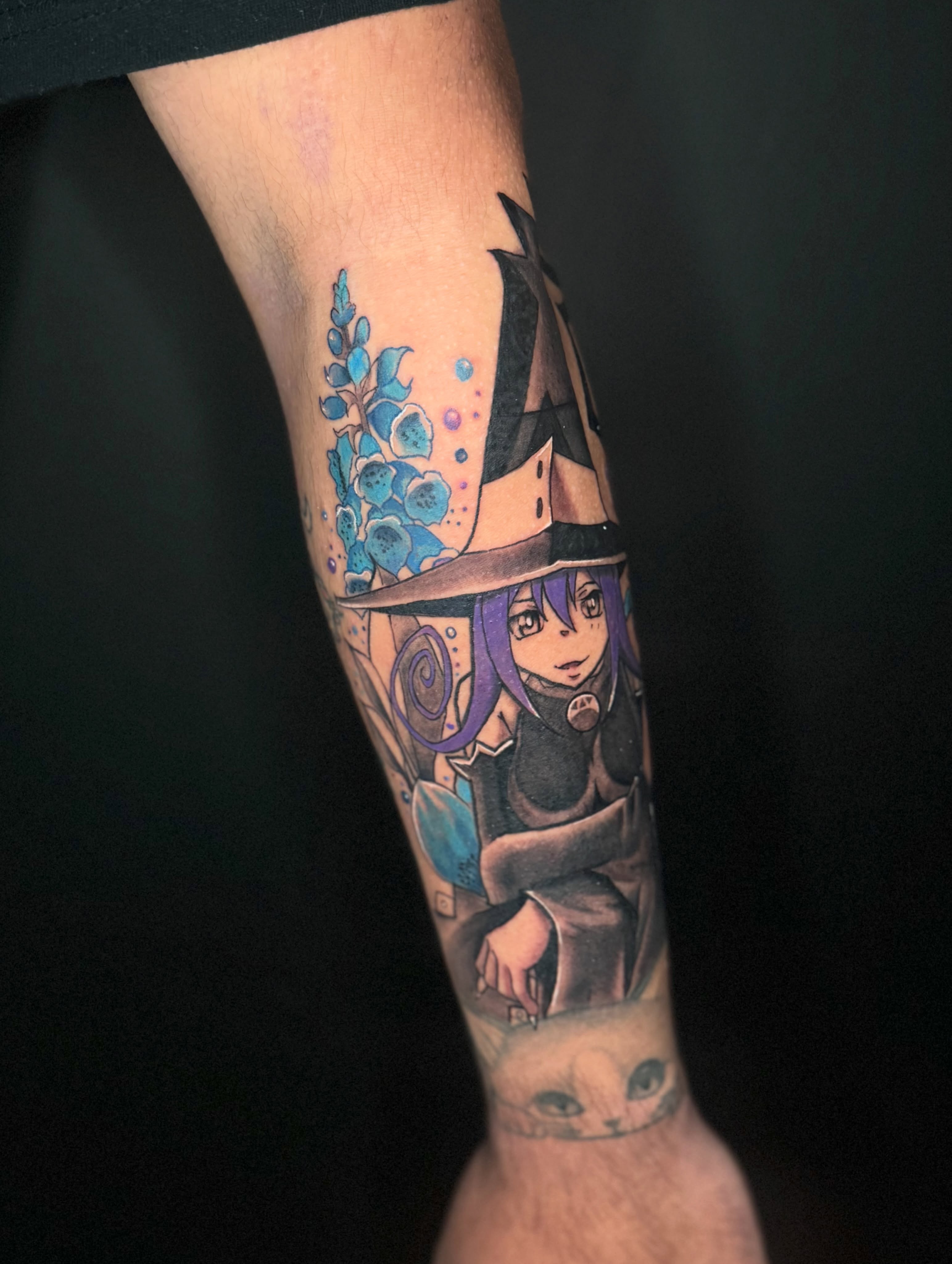 Tattoo by @rhae_ology — anime, dotwork