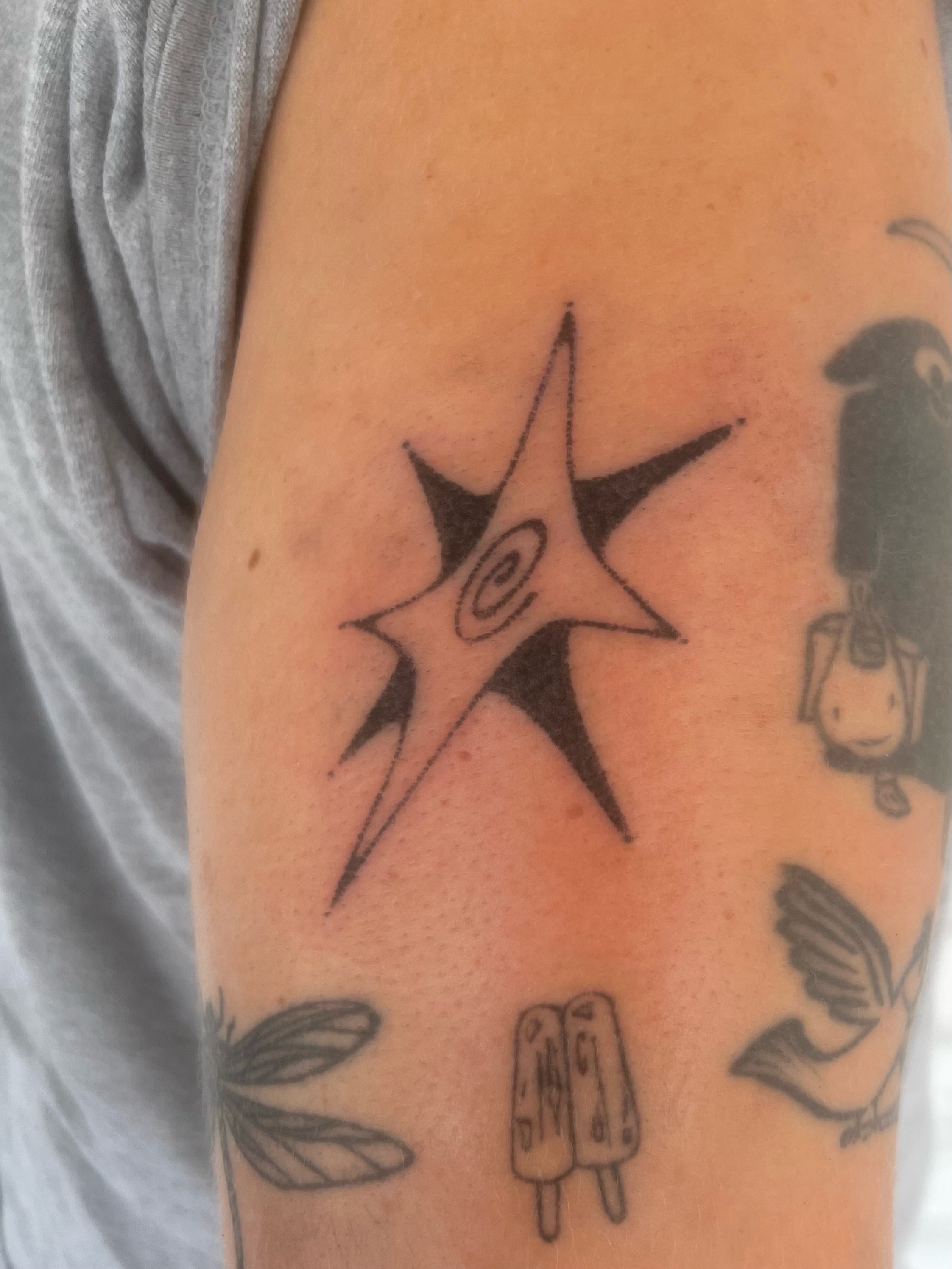 Tattoo by @bagolylines — geometric