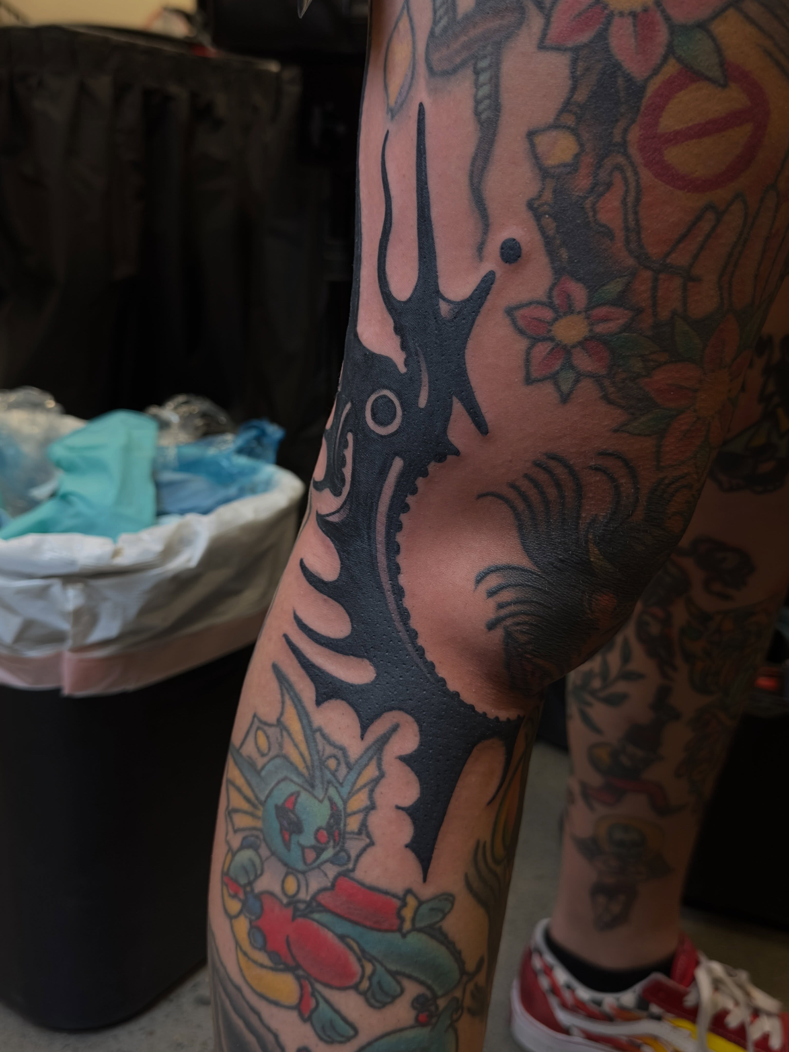 Tattoo by @purplesticky — american_traditional, tribal