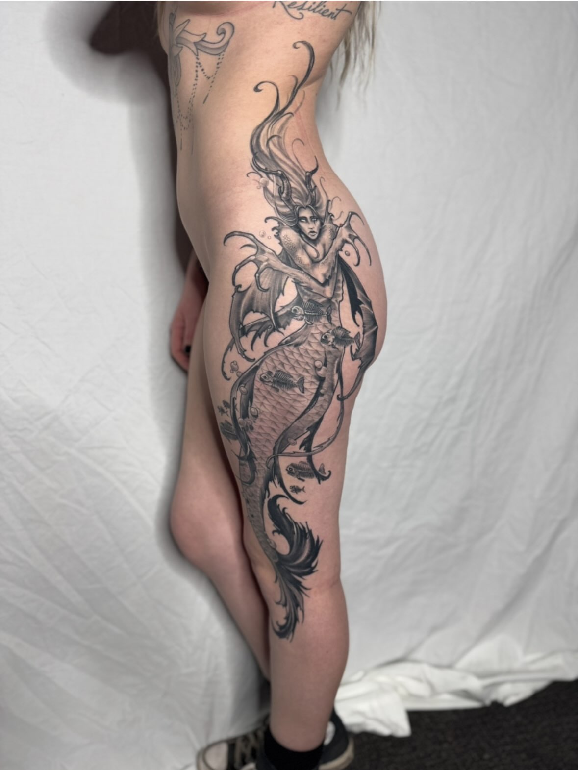 Tattoo by @jonhighland — black_and_grey