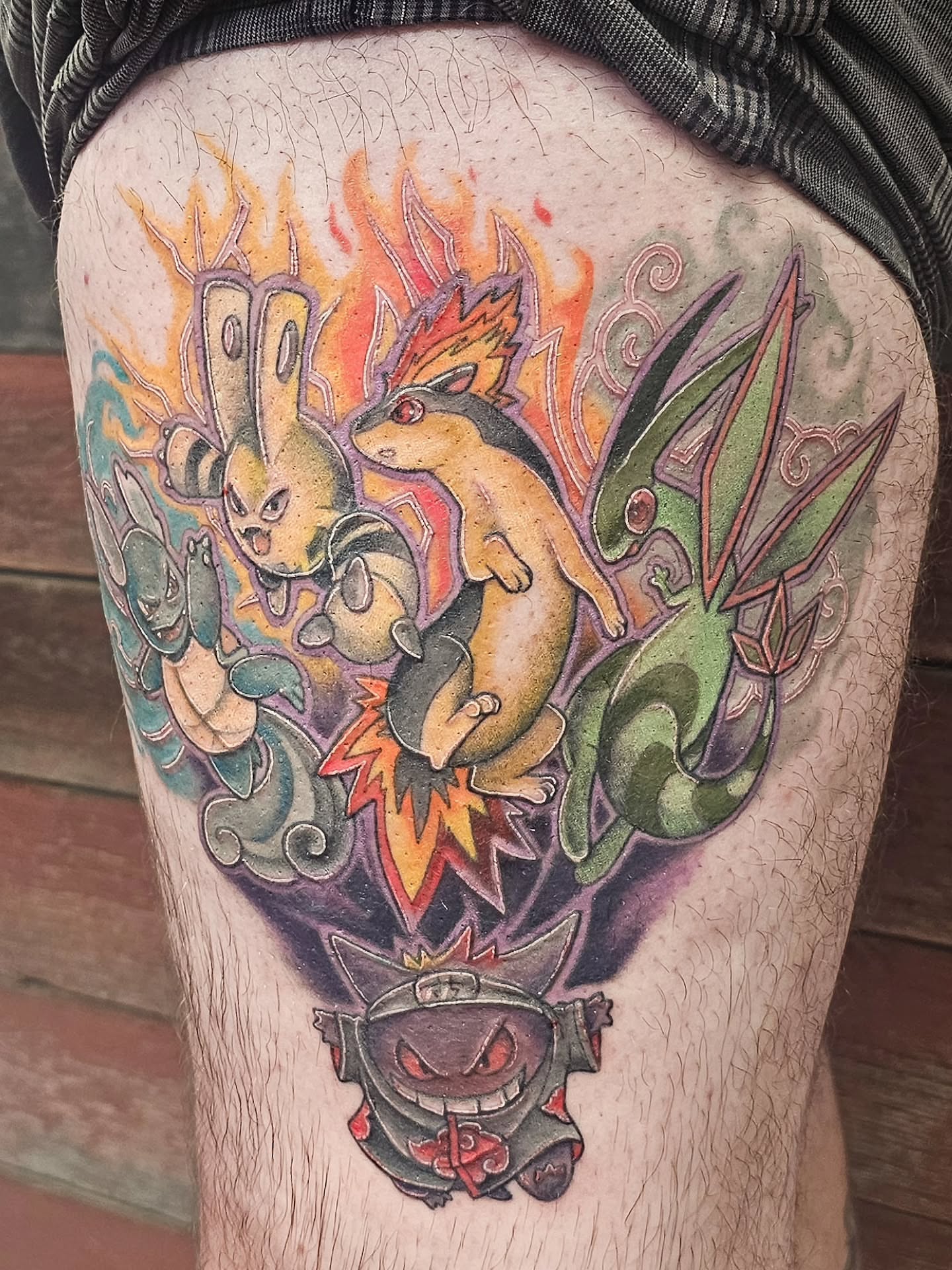 Tattoo by @plaidbear_designco — new_school, anime