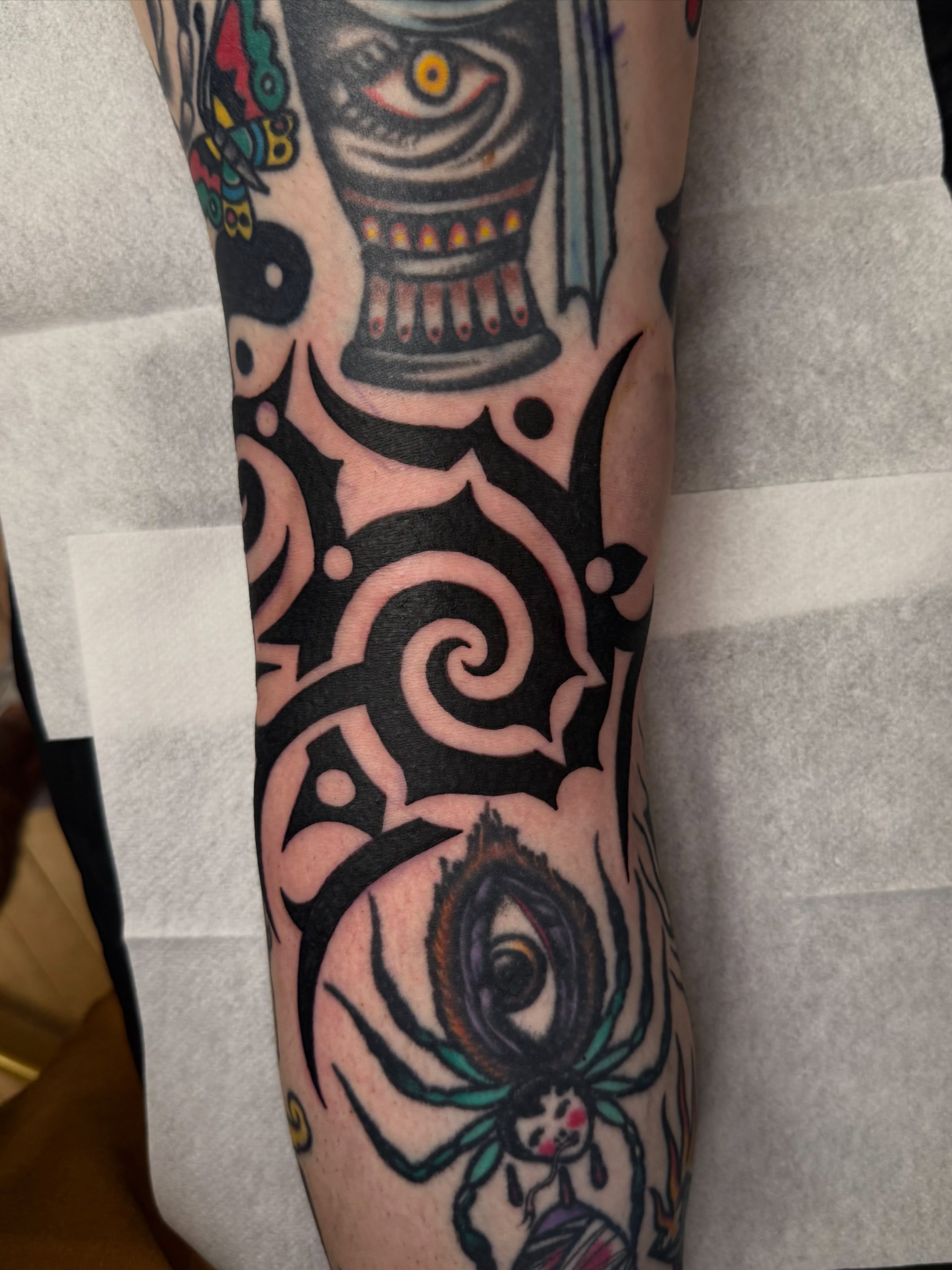 Tattoo by @jacobjamesk — american_traditional, geometric