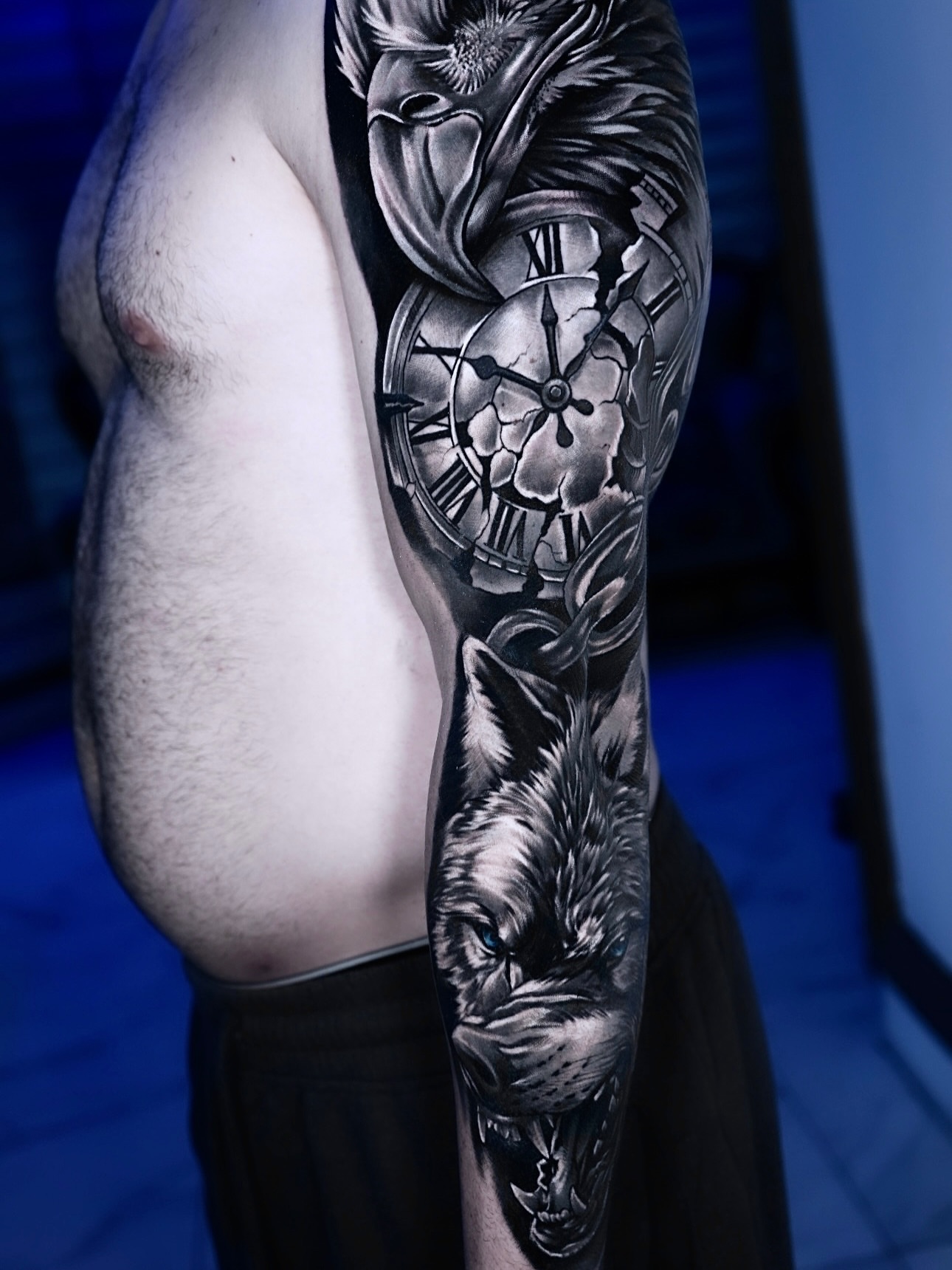 Tattoo by @ronaldinktattoo — black_and_grey, realism