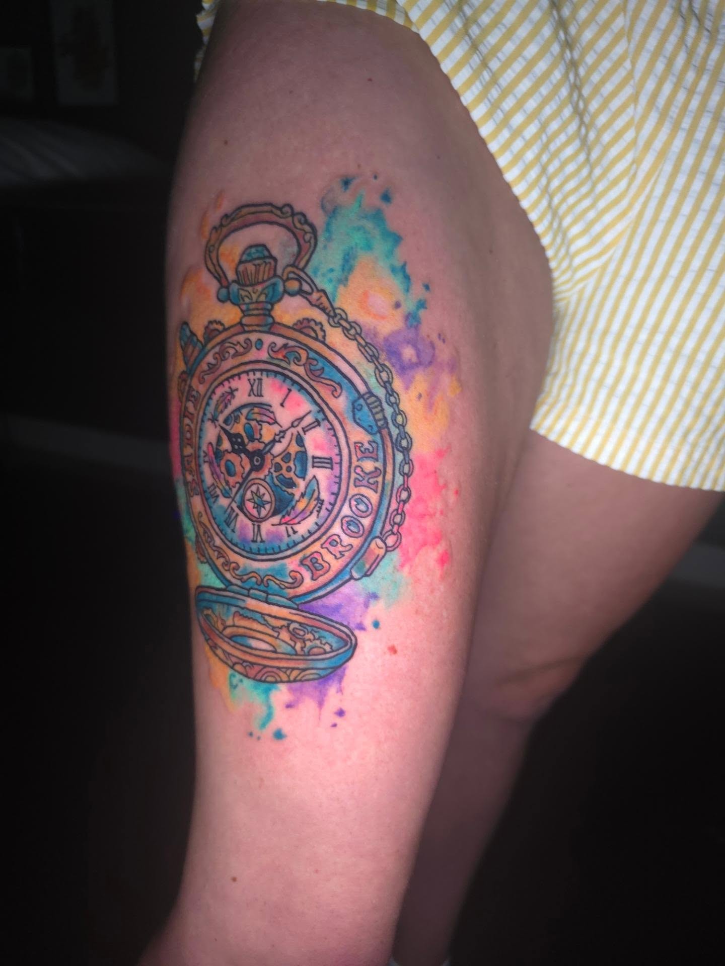 Tattoo by @klaatutattoo — watercolor