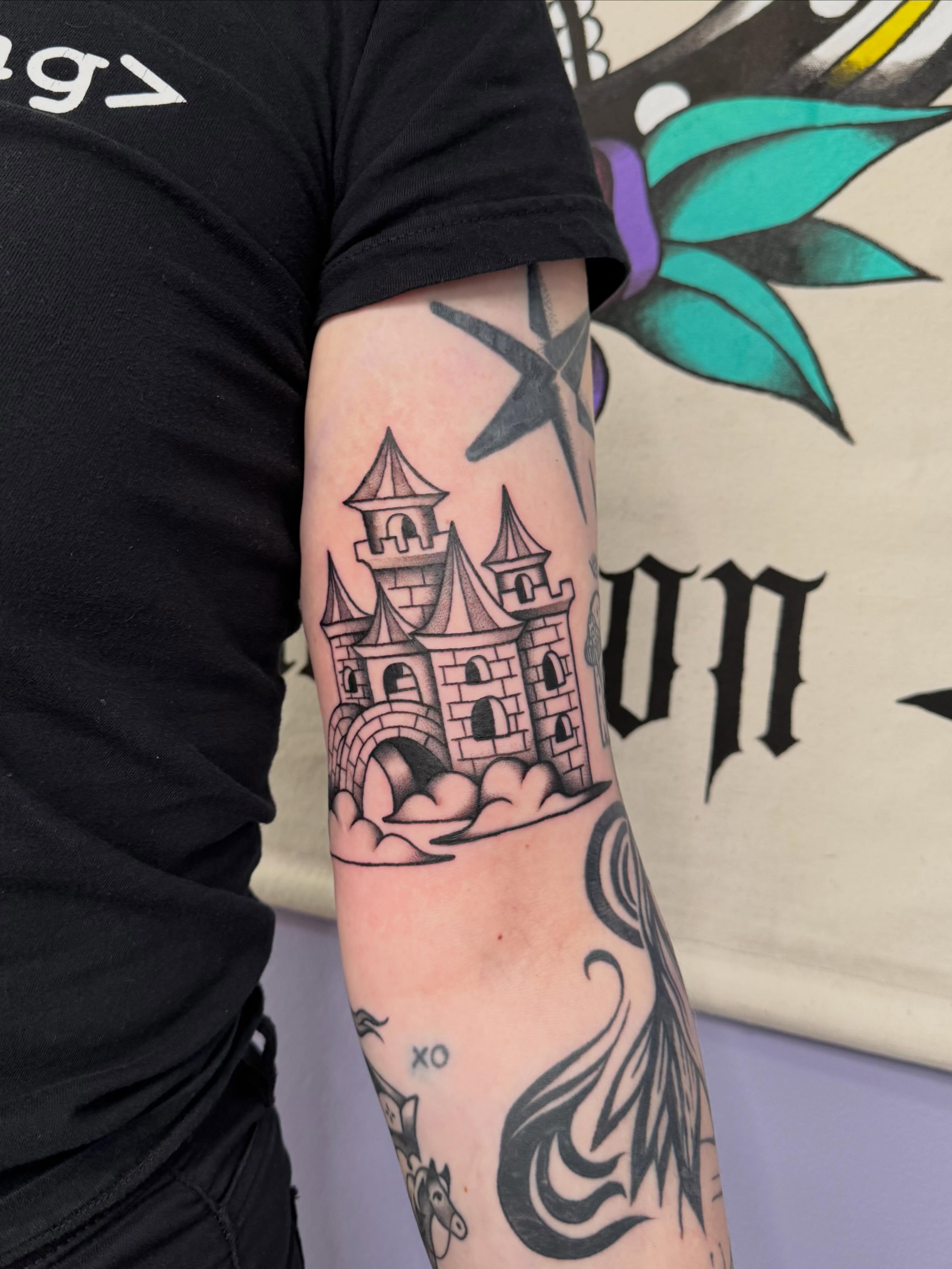 Tattoo by @erica_tats — black_and_grey