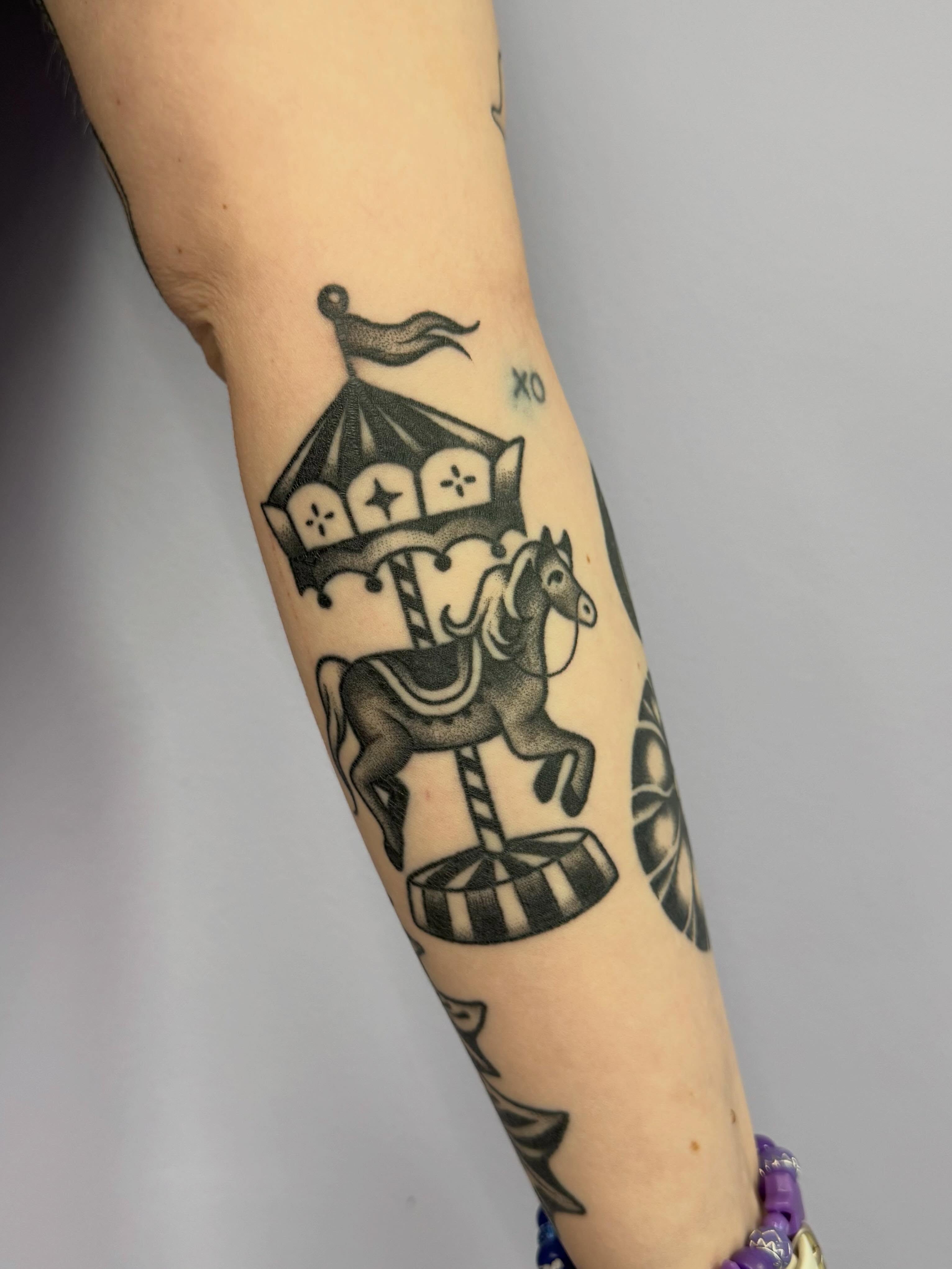Tattoo by @erica_tats — black_and_grey