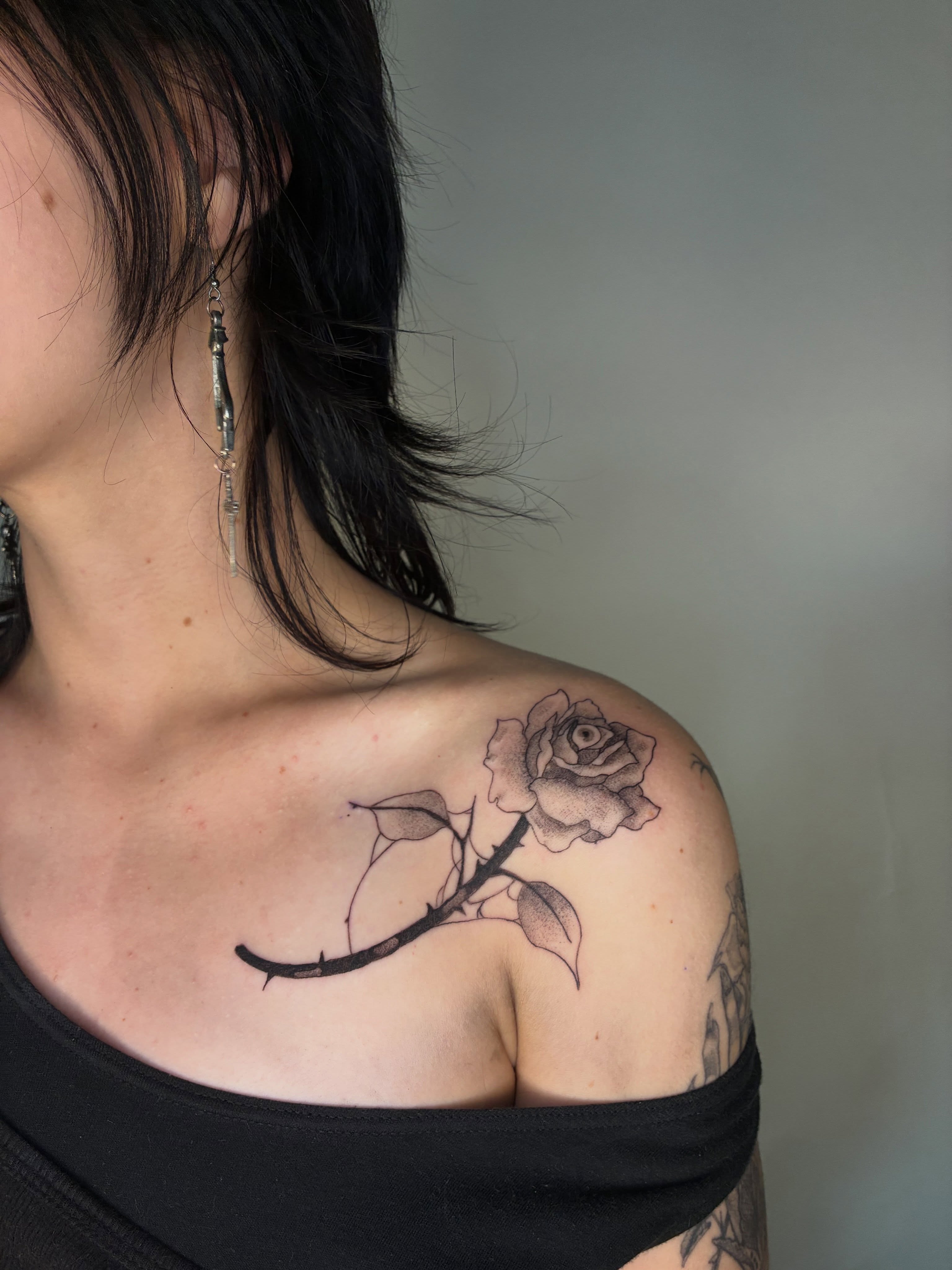 Tattoo by @pitypostcard — black_and_grey