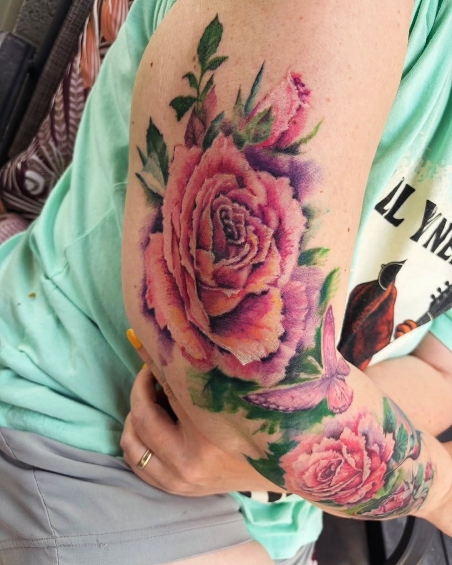 Roses realism tattoo on the forearm by Dr. Valerio Vegas Tattoo