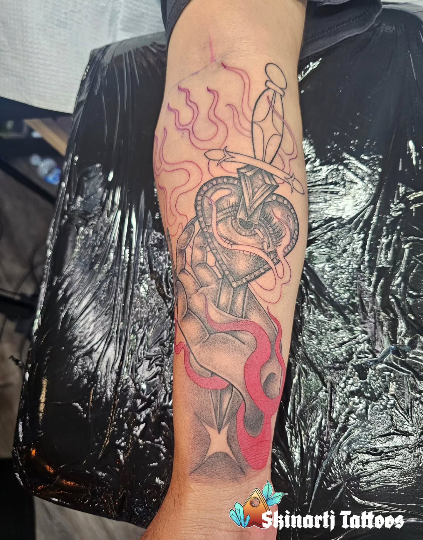 Tattoo by @skinartj — black_and_grey