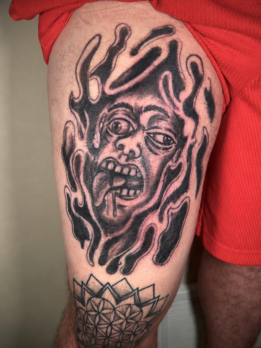 Tattoo by @romanstarkey_ — black_and_grey, realism