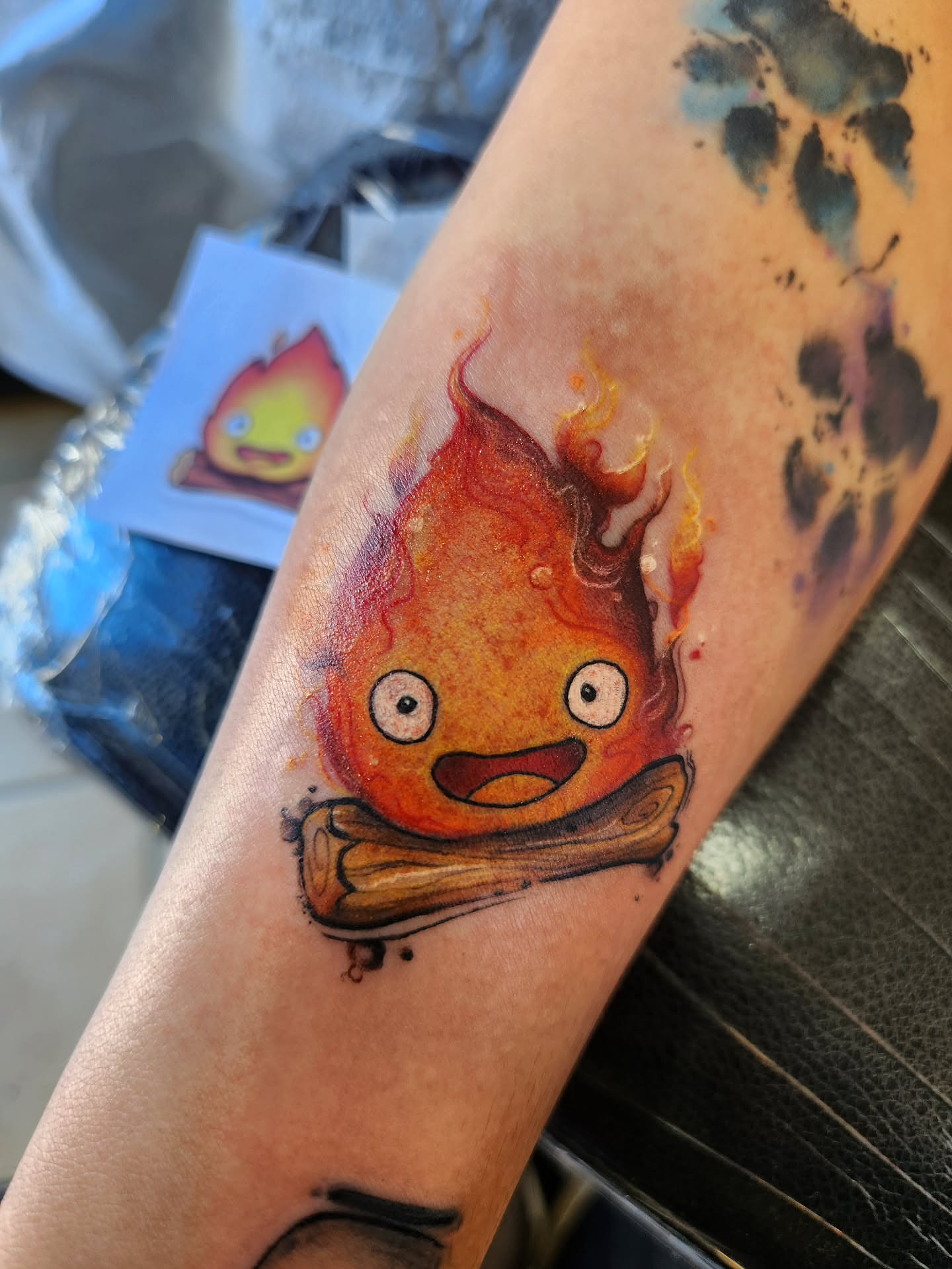 Tattoo by @oriotat2 — dotwork, watercolor