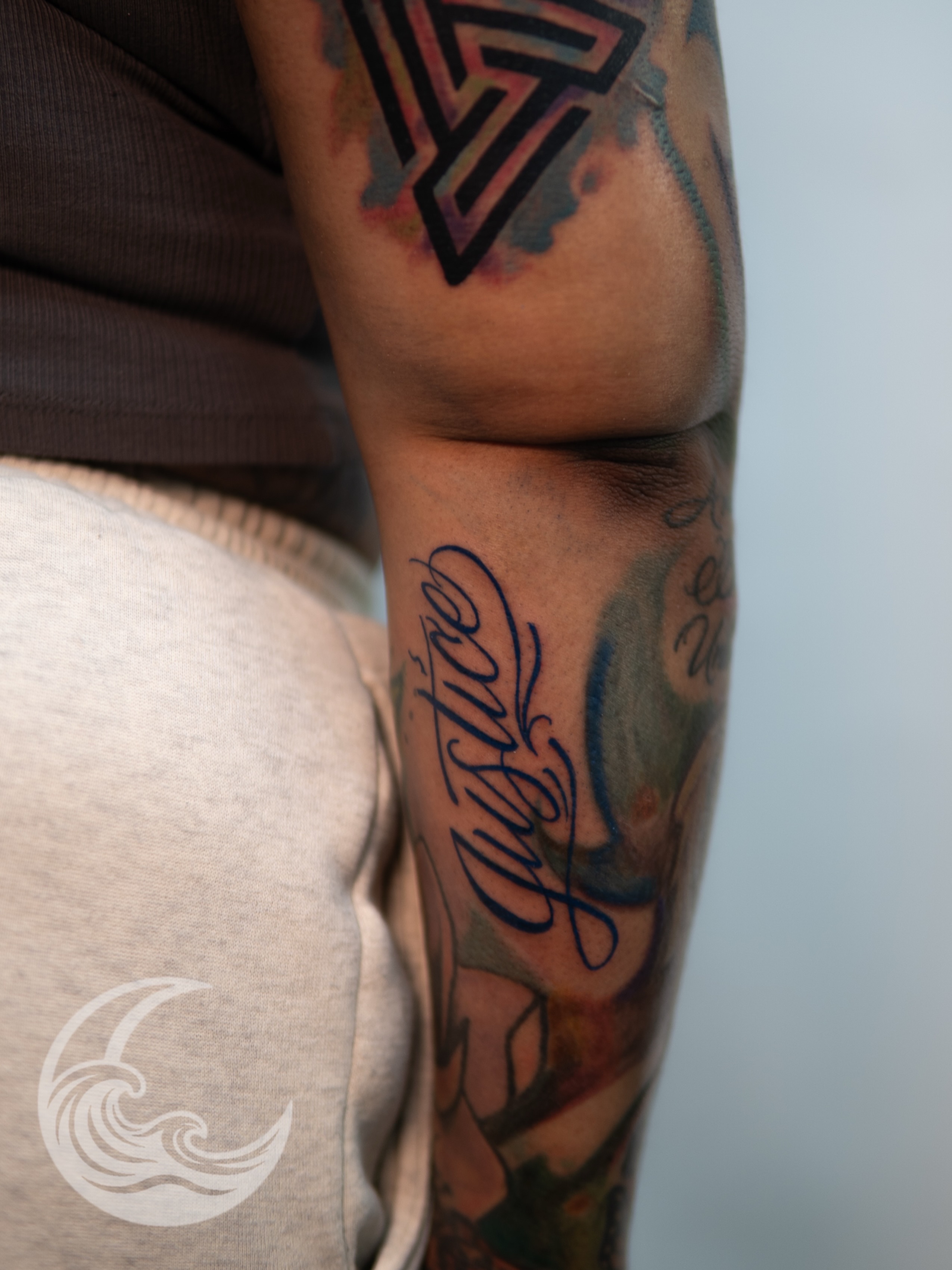 Script lettering lettering script tattoo on the forearm by Justin custard Tattoo💉Artist 🎨Painter