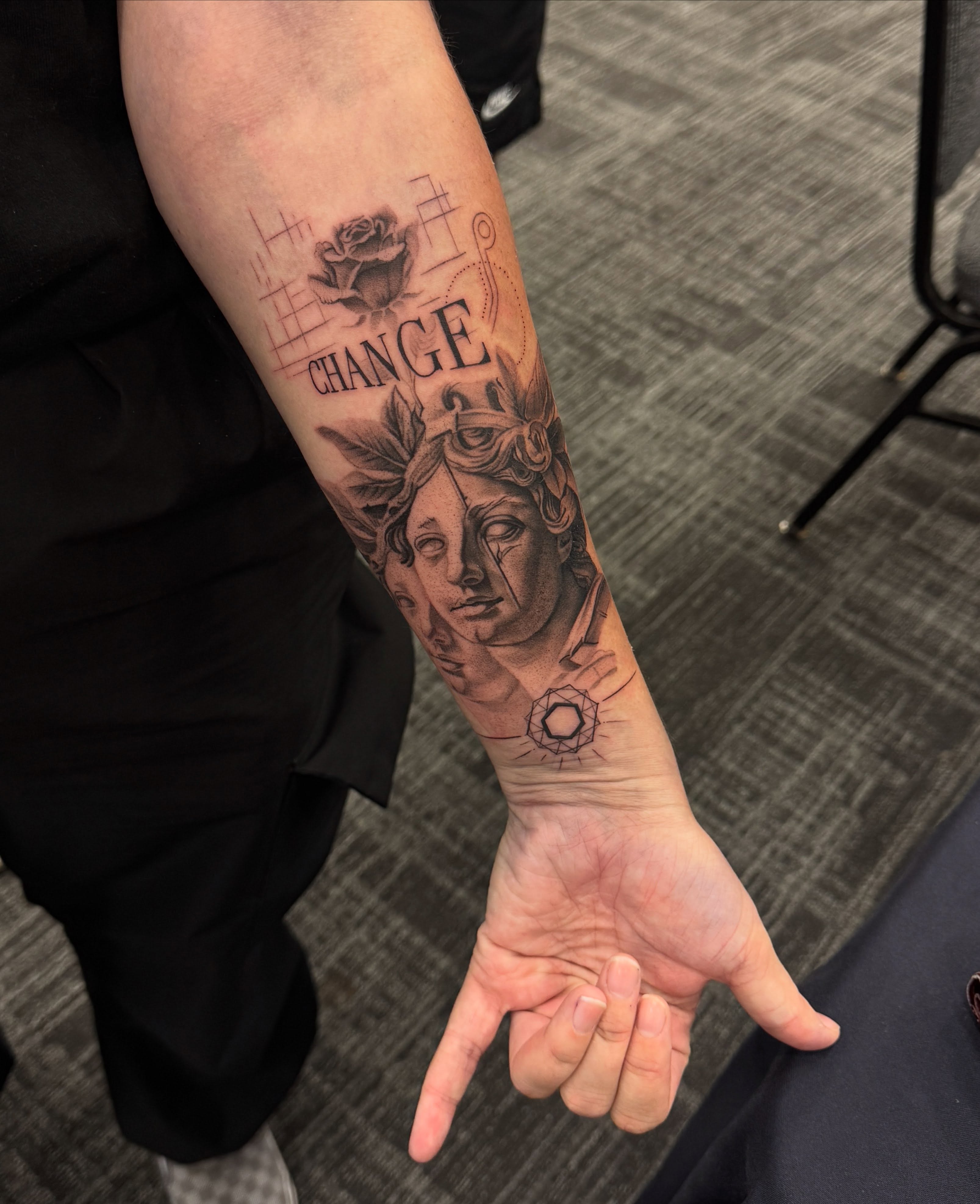 Tattoo by @naveiei — black_and_grey, realism