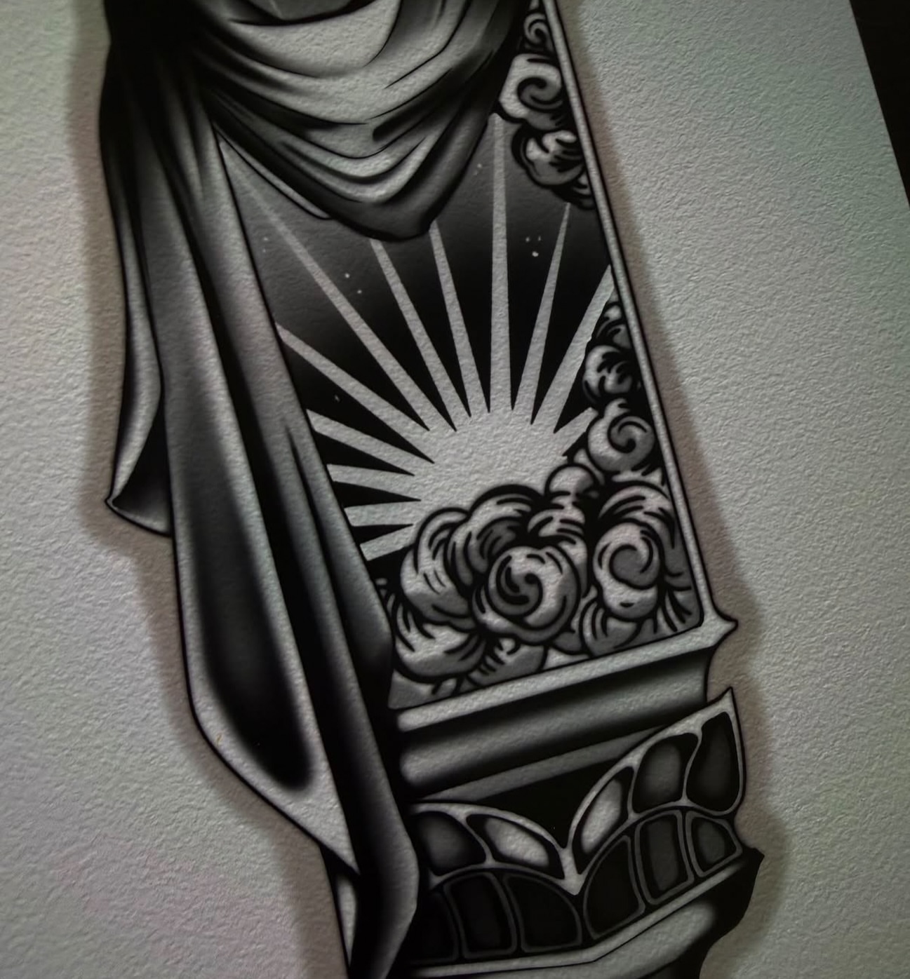 Tattoo by @afondi — black_and_grey