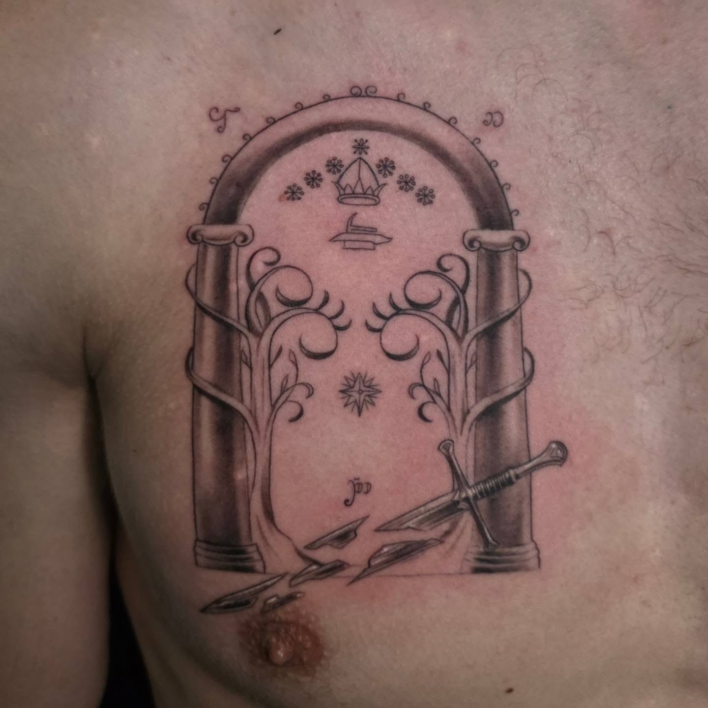 Tattoo by @_kosta_o — black_and_grey