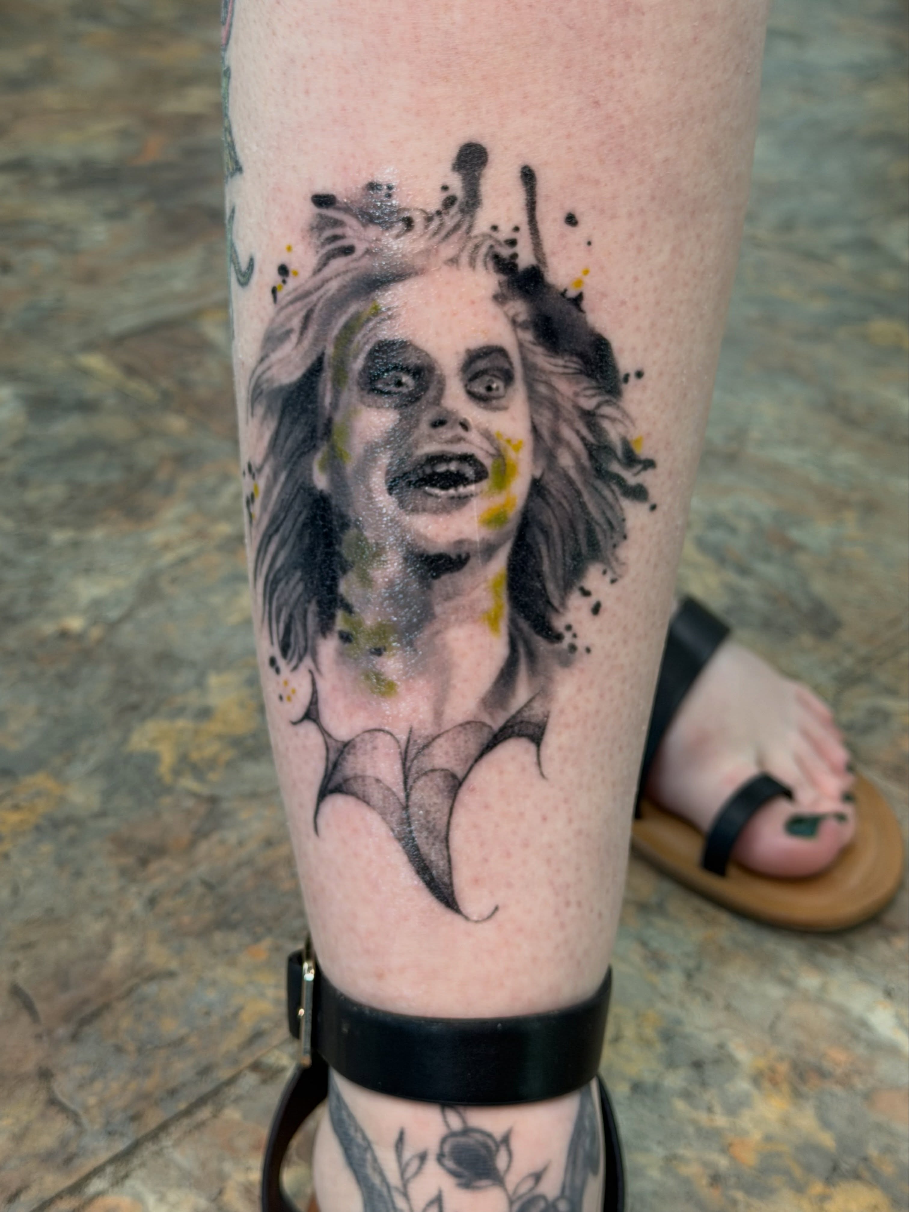 Tattoo by @derracula — dotwork, realism