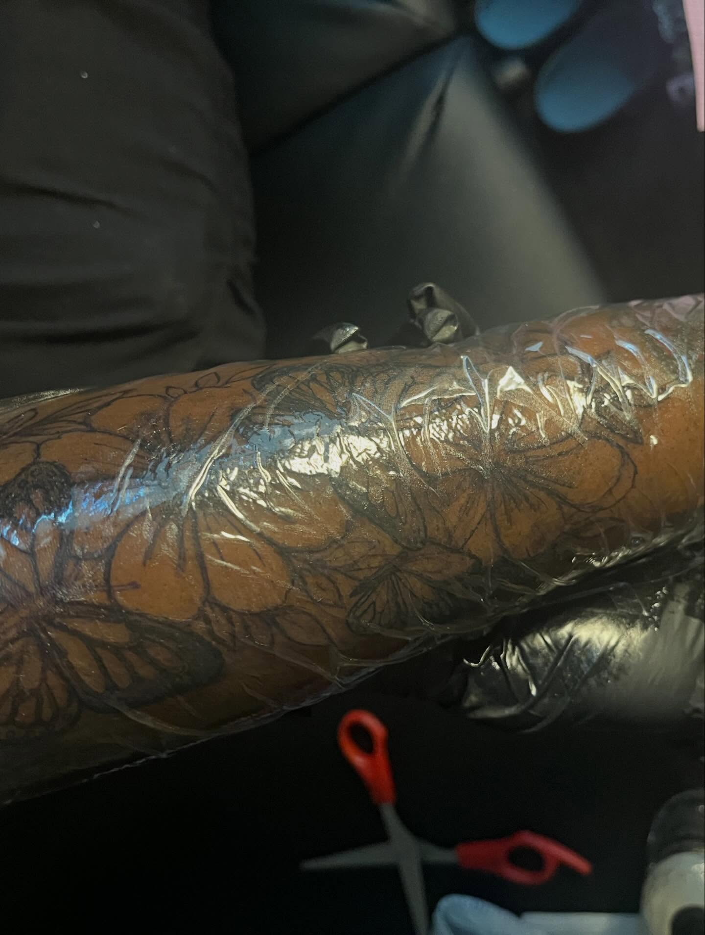 Butterflies black and grey tattoo on the forearm by π Westside