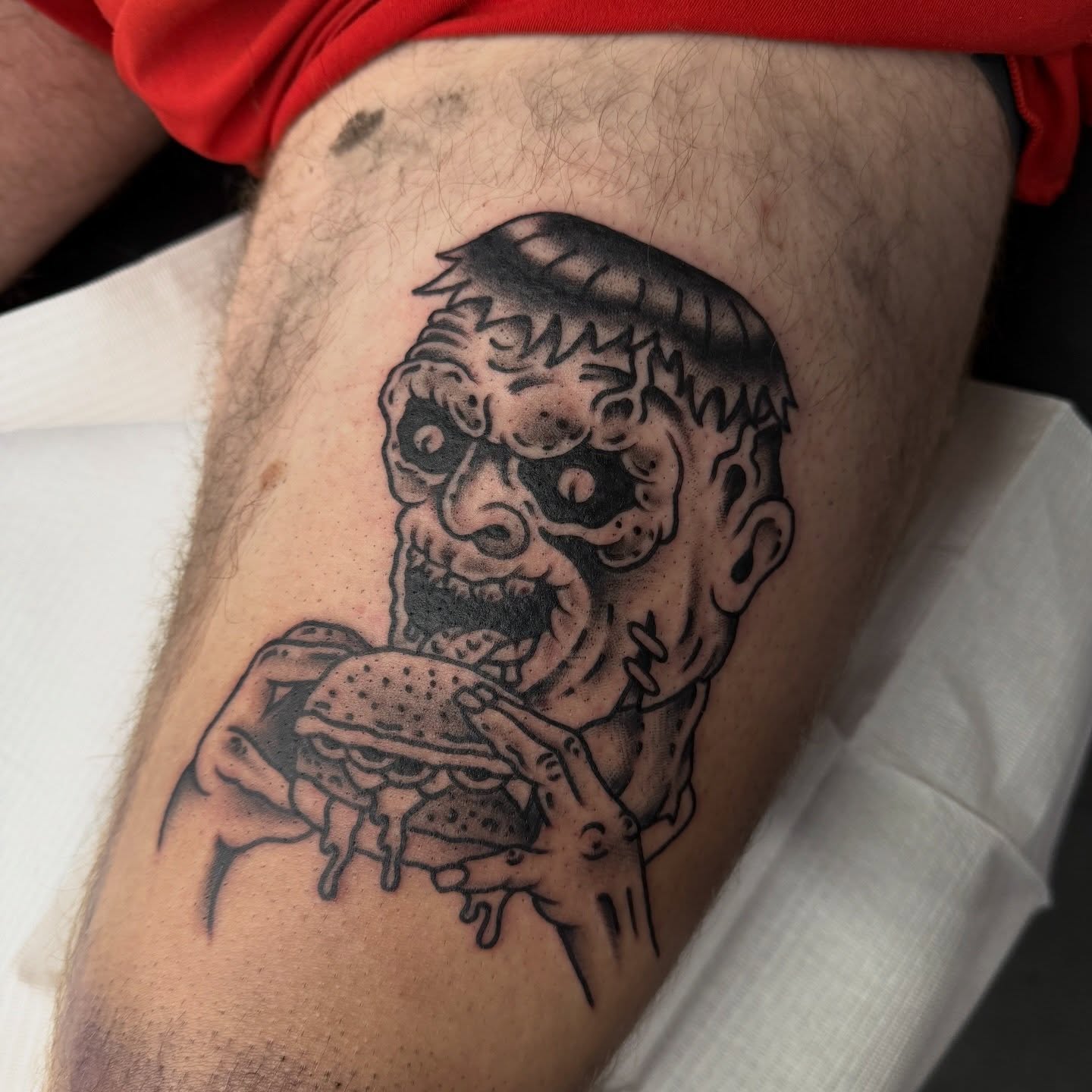 Tattoo by @whatswrongkiel — black_and_grey, realism