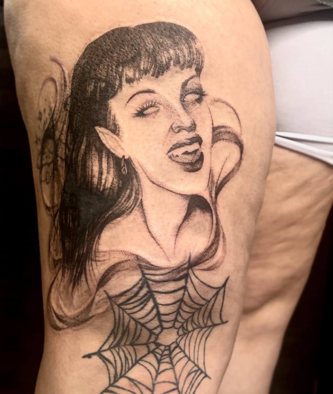Elf woman realism tattoo on the forearm by ★ Val! ★ Tattoo Artist