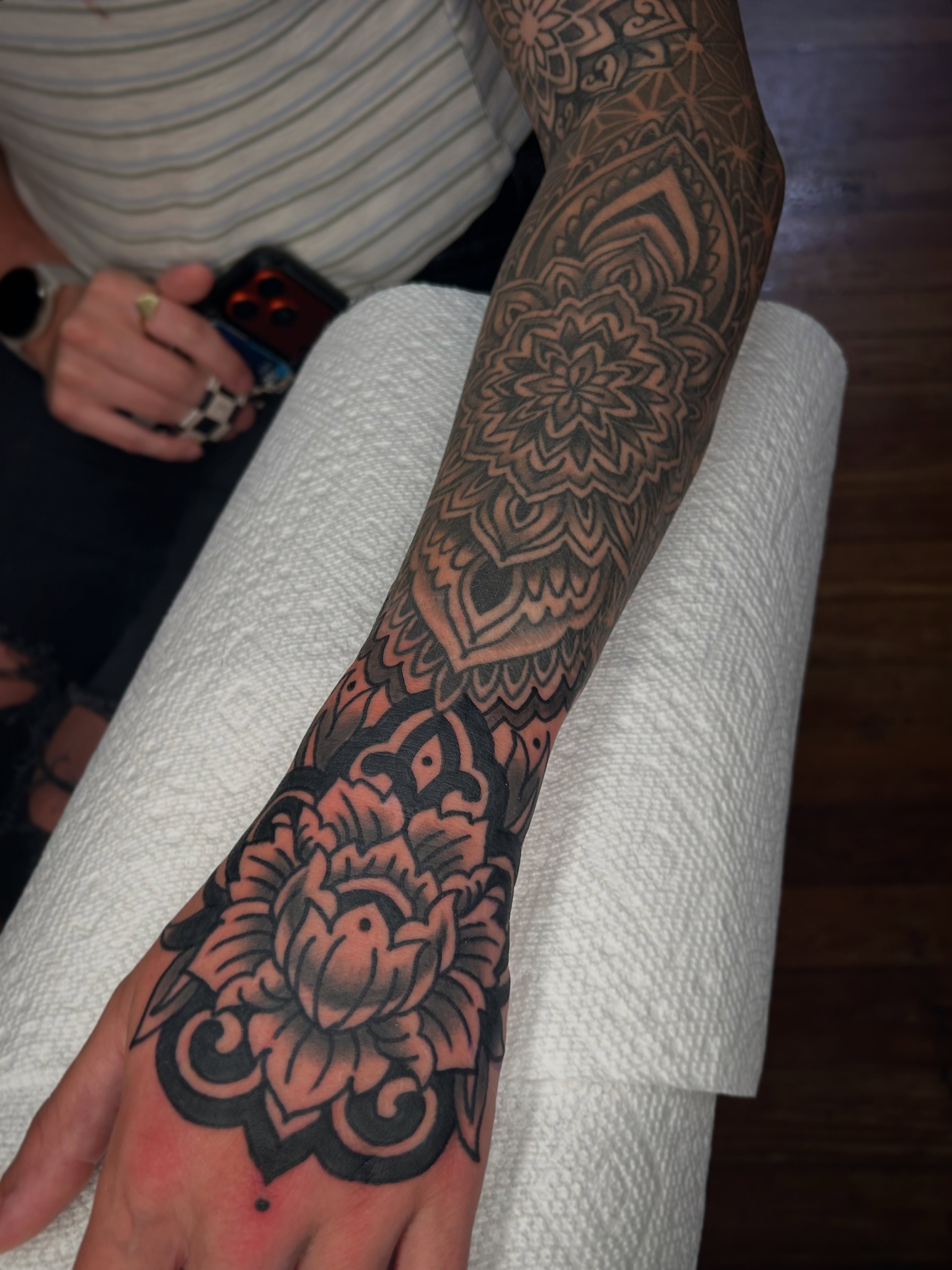 Tattoo by @bagofbones — black_and_grey