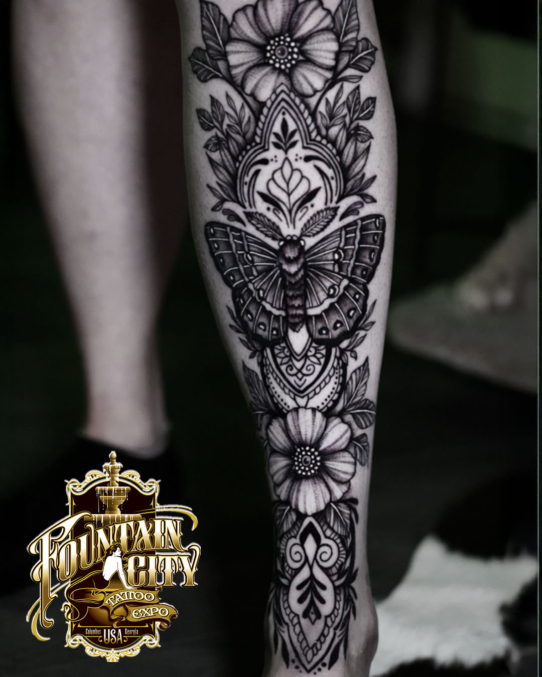 Tattoo by @kirstenlouise_tattoos — black_and_grey, geometric