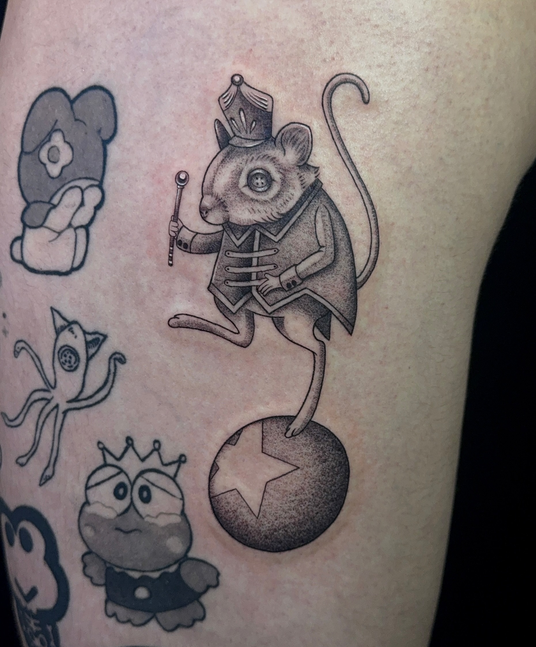 Tattoo by @miabarbatattoo โ dotwork, black_and_grey