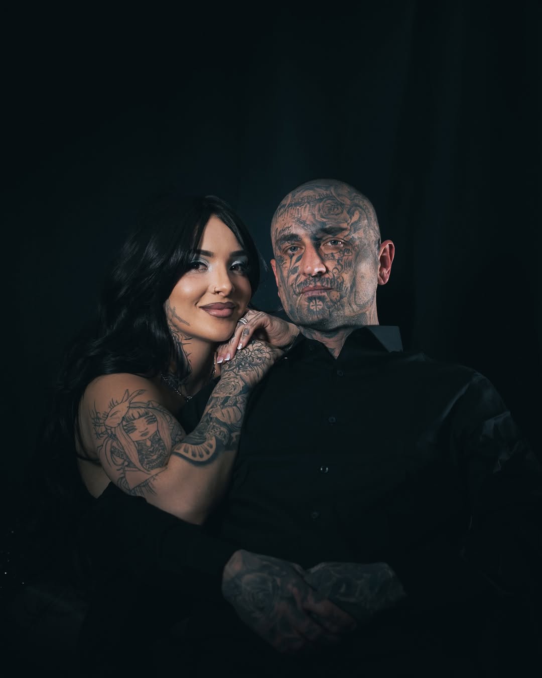 Full body black and grey tattoo on the torso by Amber Lynn