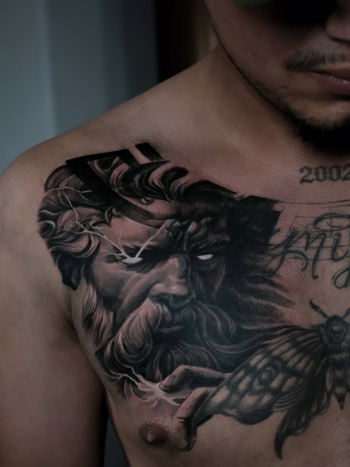 Tattoo by @krystersanchez — black_and_grey, realism