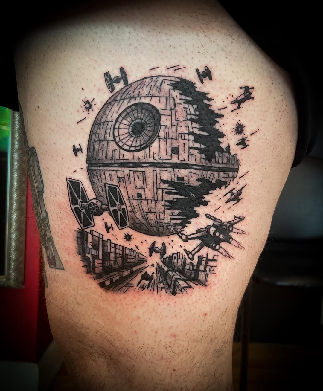Tattoo by @staceybtattoos — black_and_grey, realism