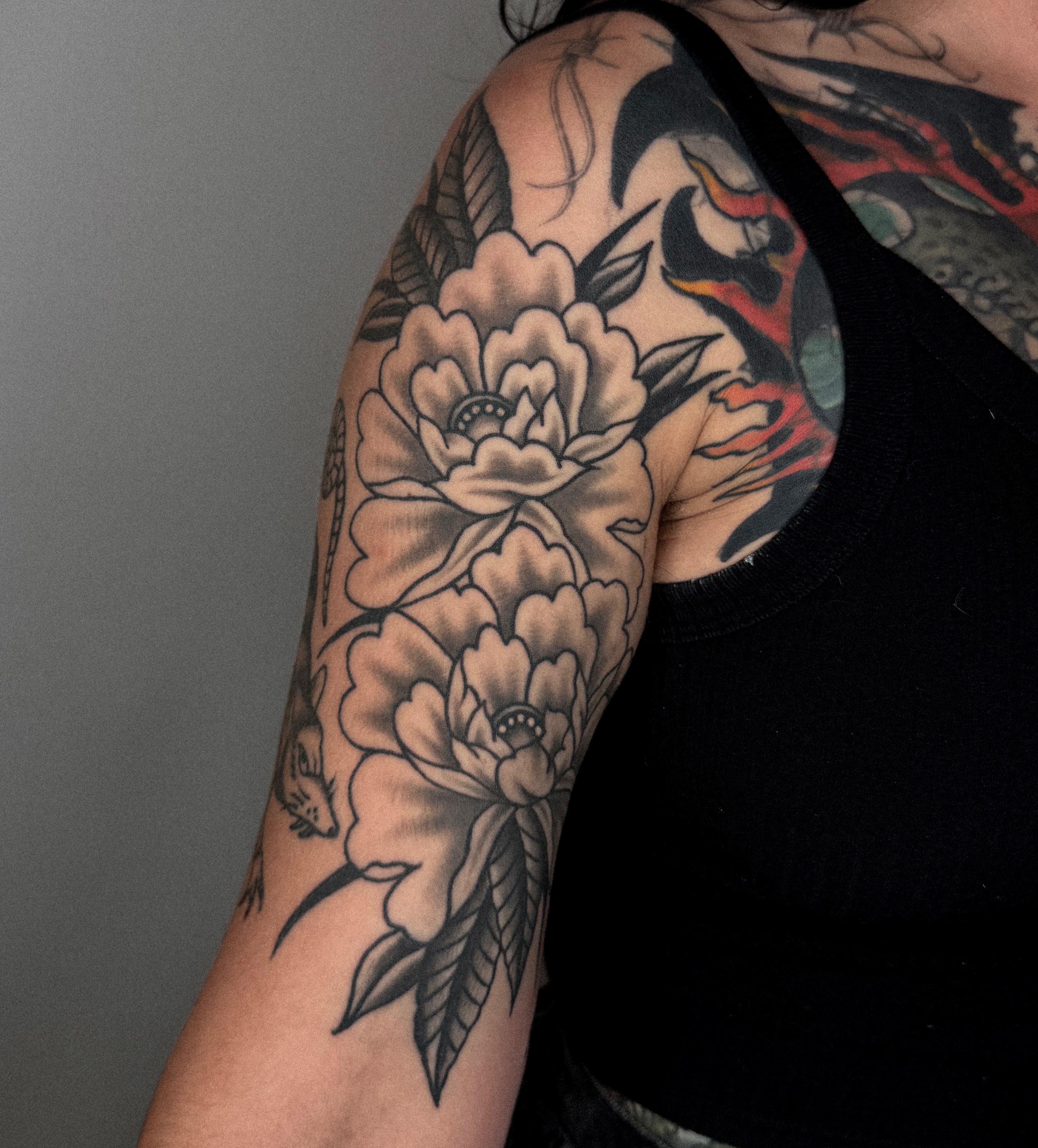 Tattoo by @baby__ugly — american_traditional, black_and_grey