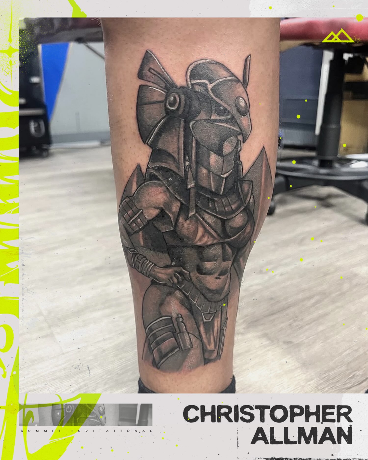 Tattoo by @csupremebluemagic — geometric, black_and_grey