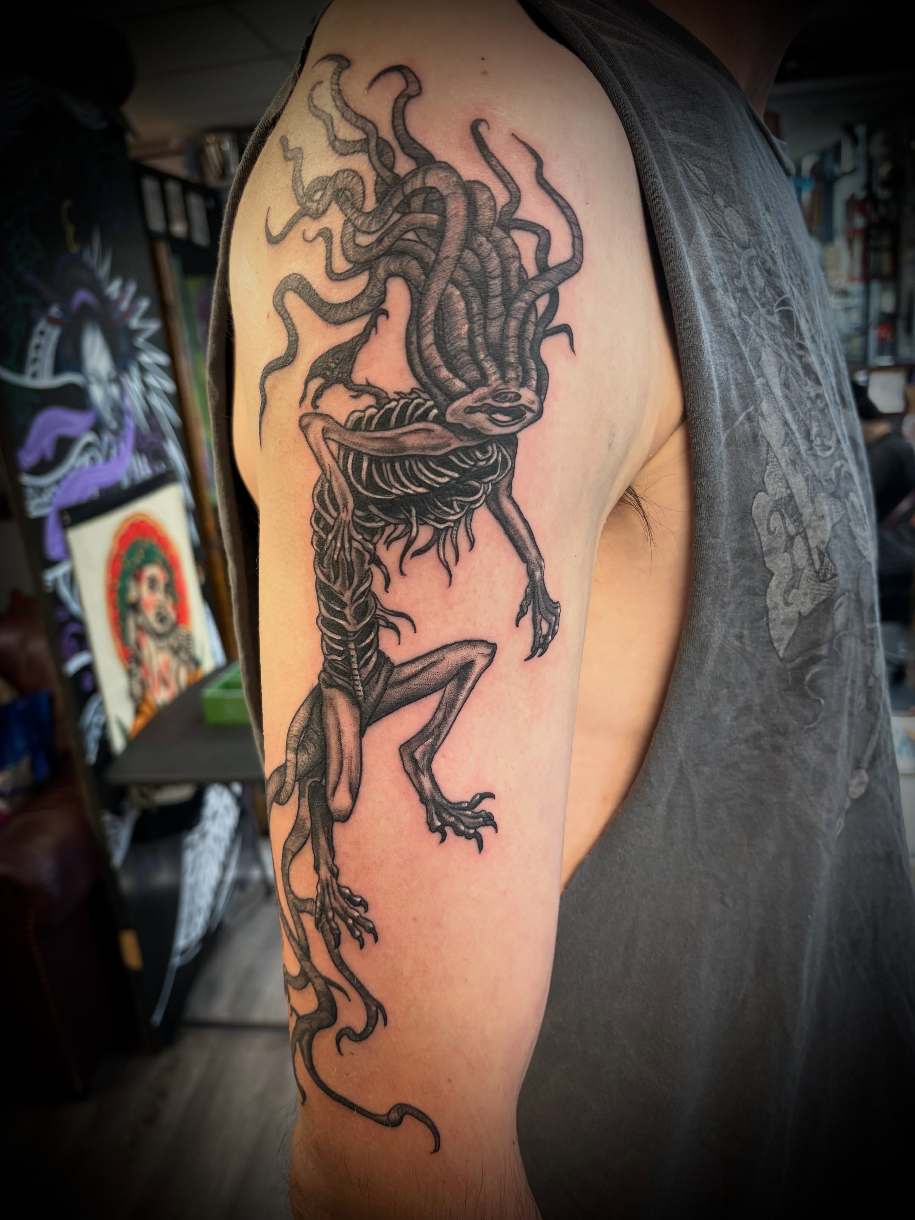 Tattoo by @reds_main_street_tattoo — black_and_grey