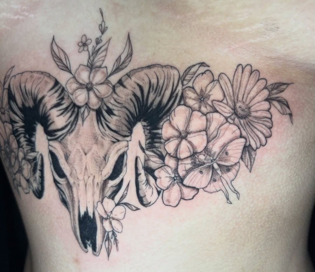 Tattoo by @tankgurl_tattoos — black_and_grey