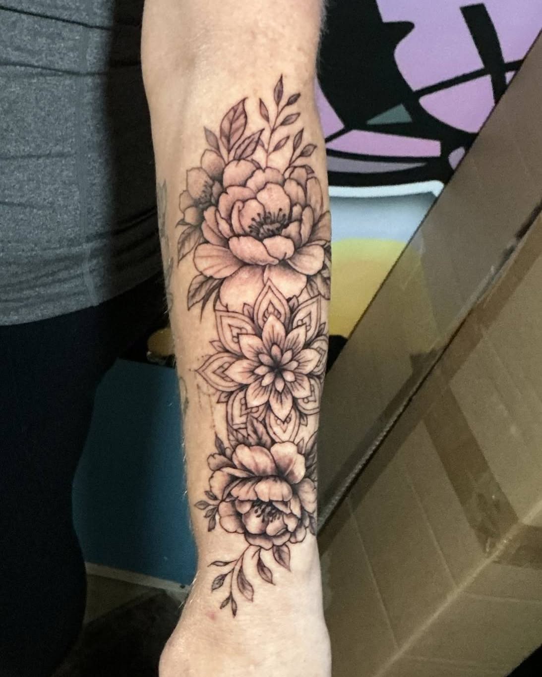 Tattoo by @mamabirdstattoos.piercings — black_and_grey
