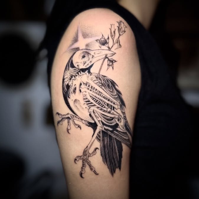 Tattoo by @that.lil.gothgirl — black_and_grey, realism