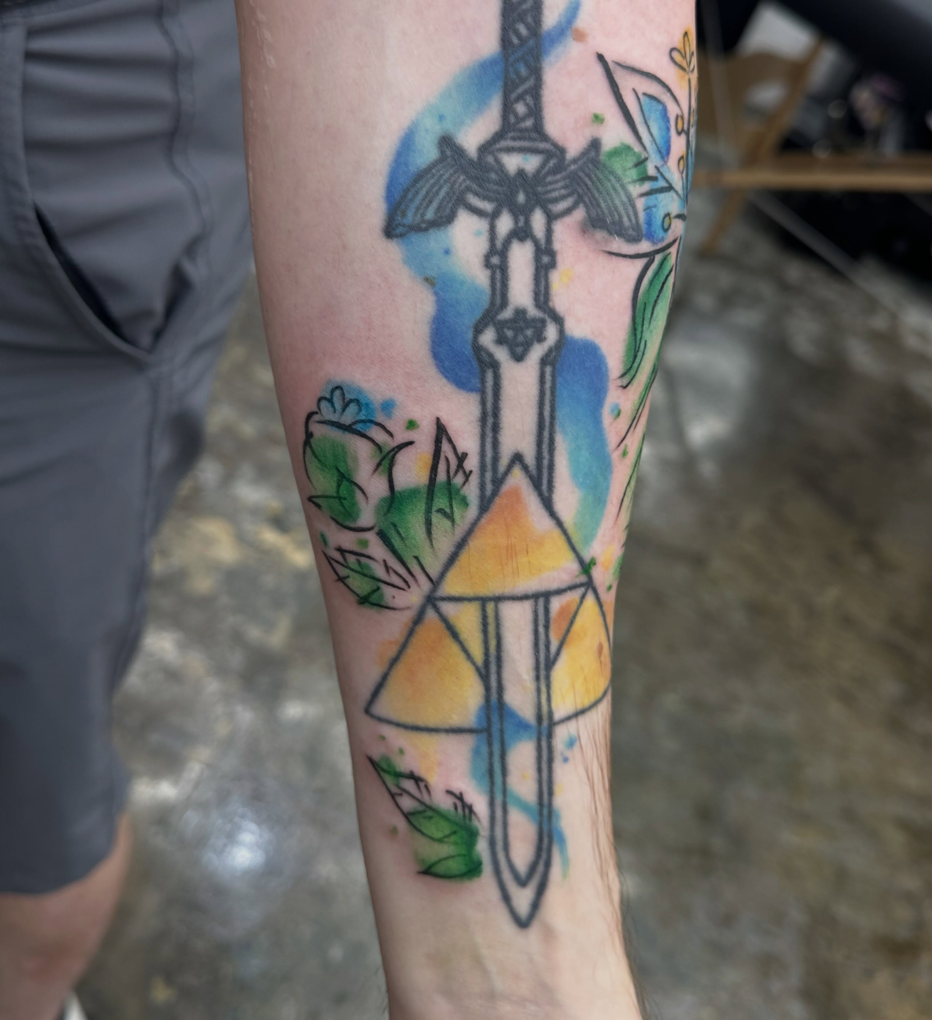 Tattoo by @ugh_mychaela โ geometric, watercolor