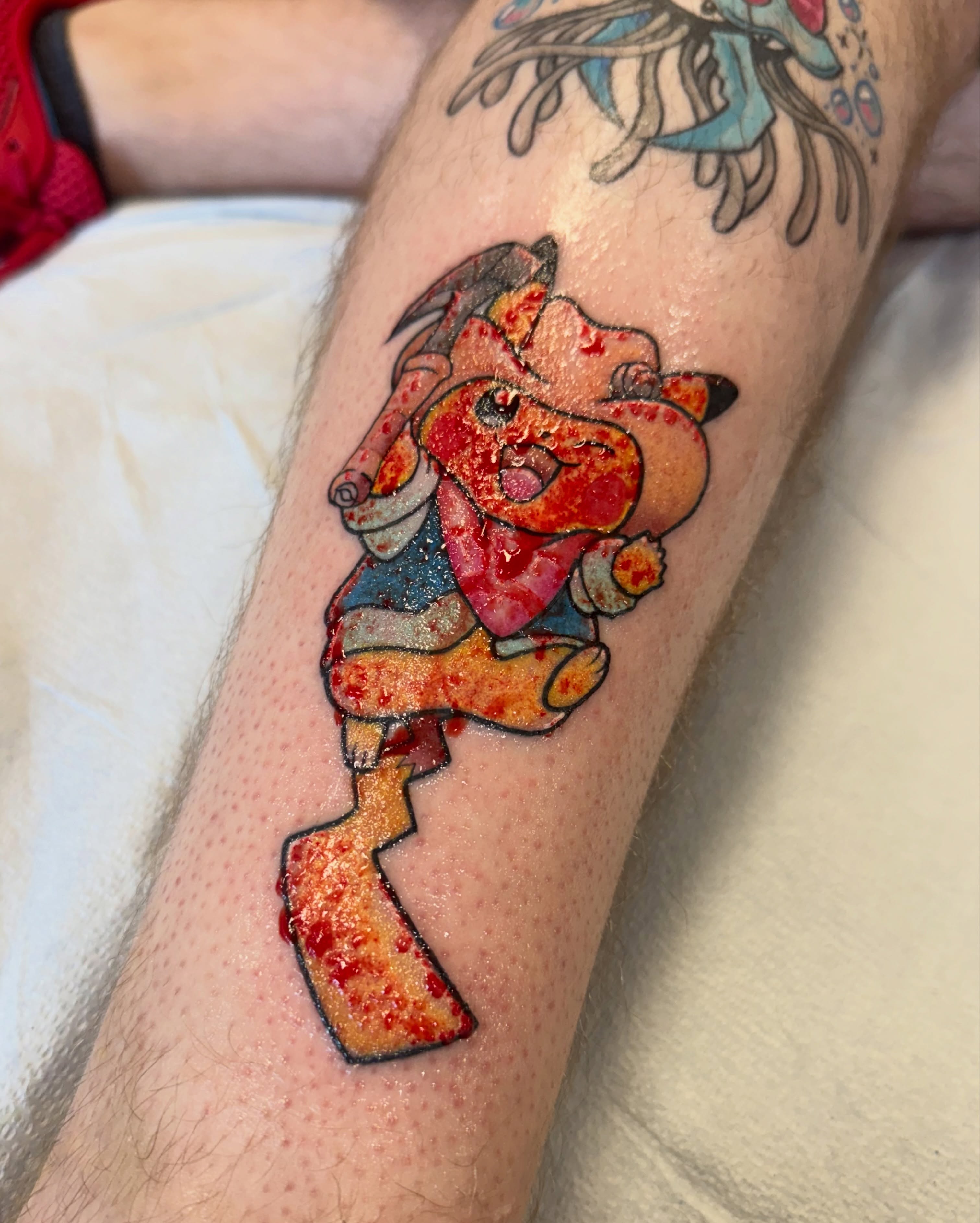 Clown American traditional tattoo on the forearm by Mish