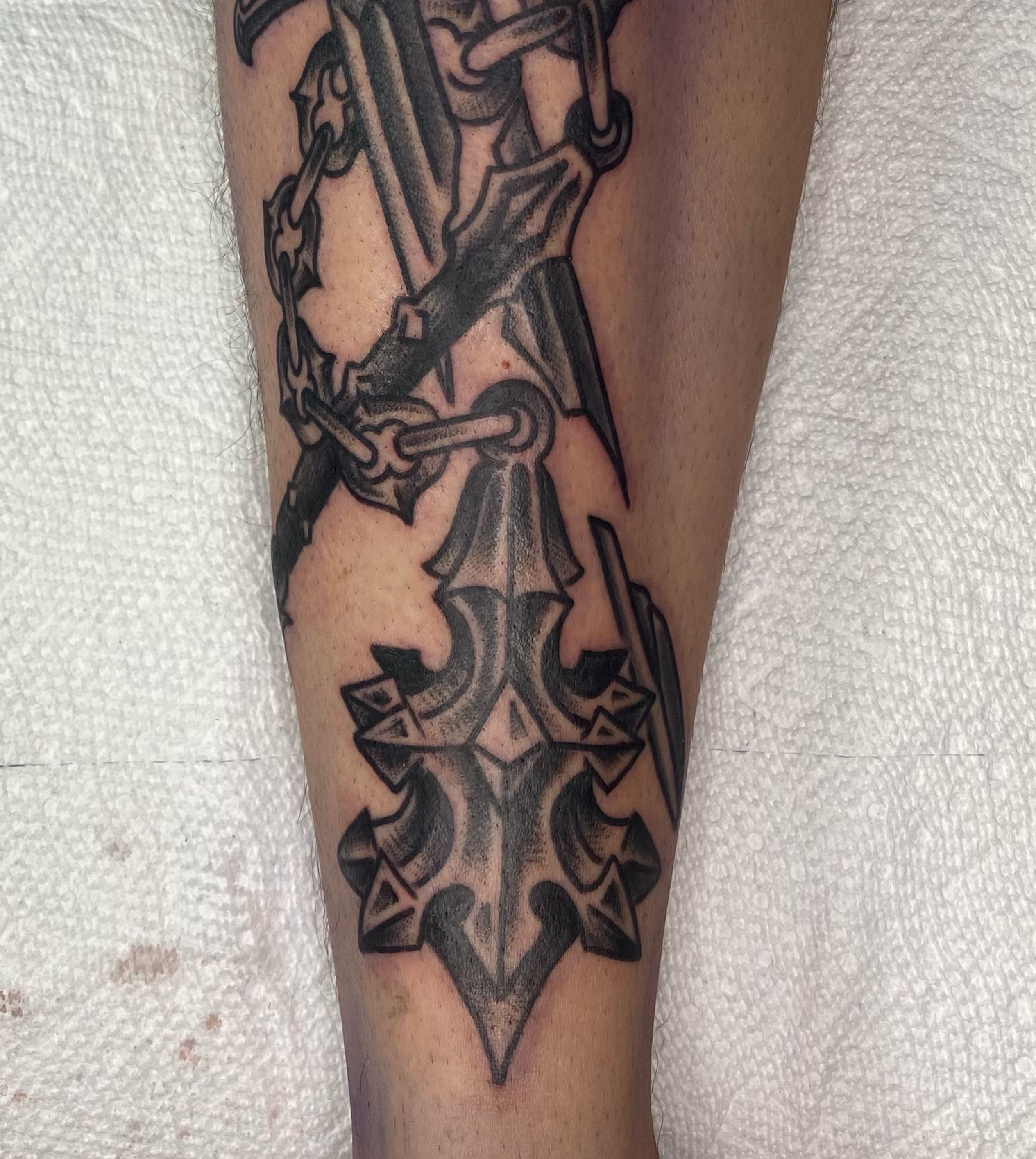 Tattoo by @painless_jack — black_and_grey