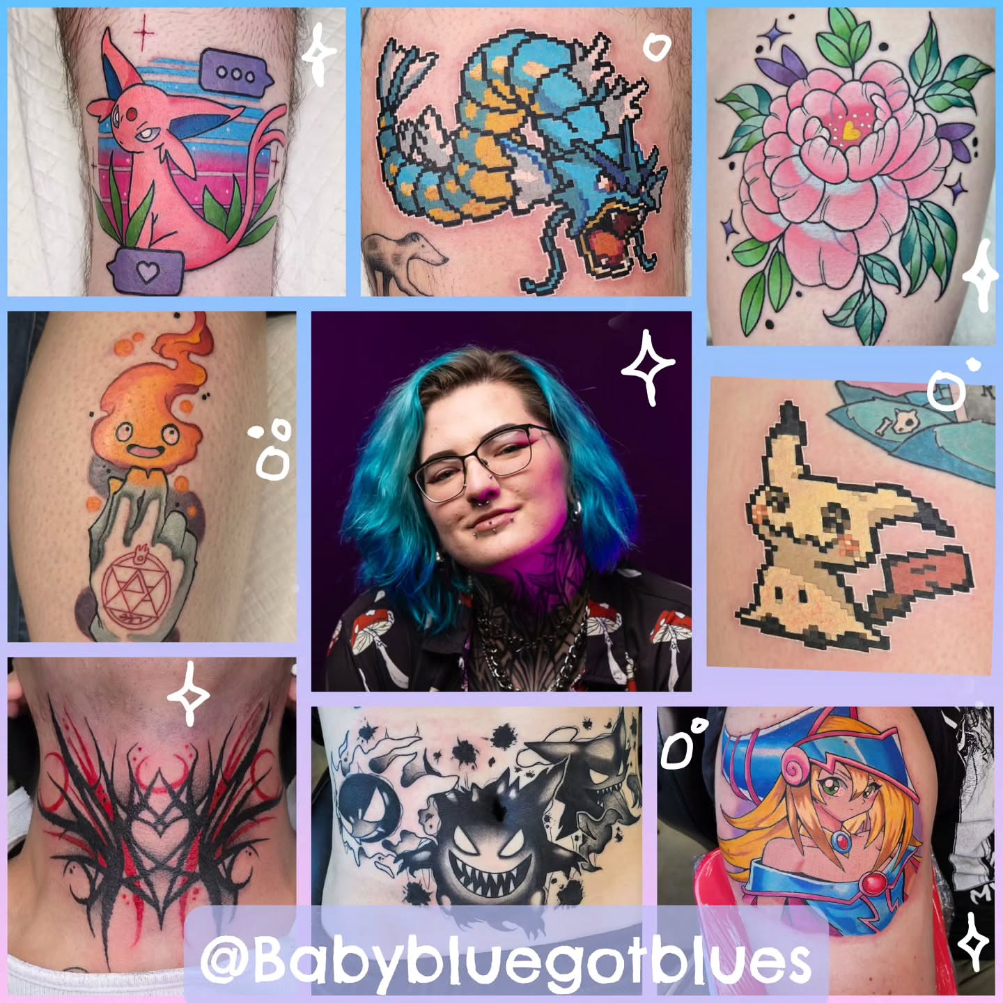Pokemon characters dotwork tattoo on the upper arm by Val Sanchez