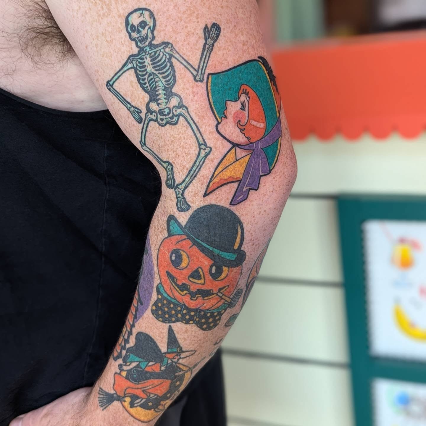 Tattoo by @angiemeuth — american_traditional, dotwork