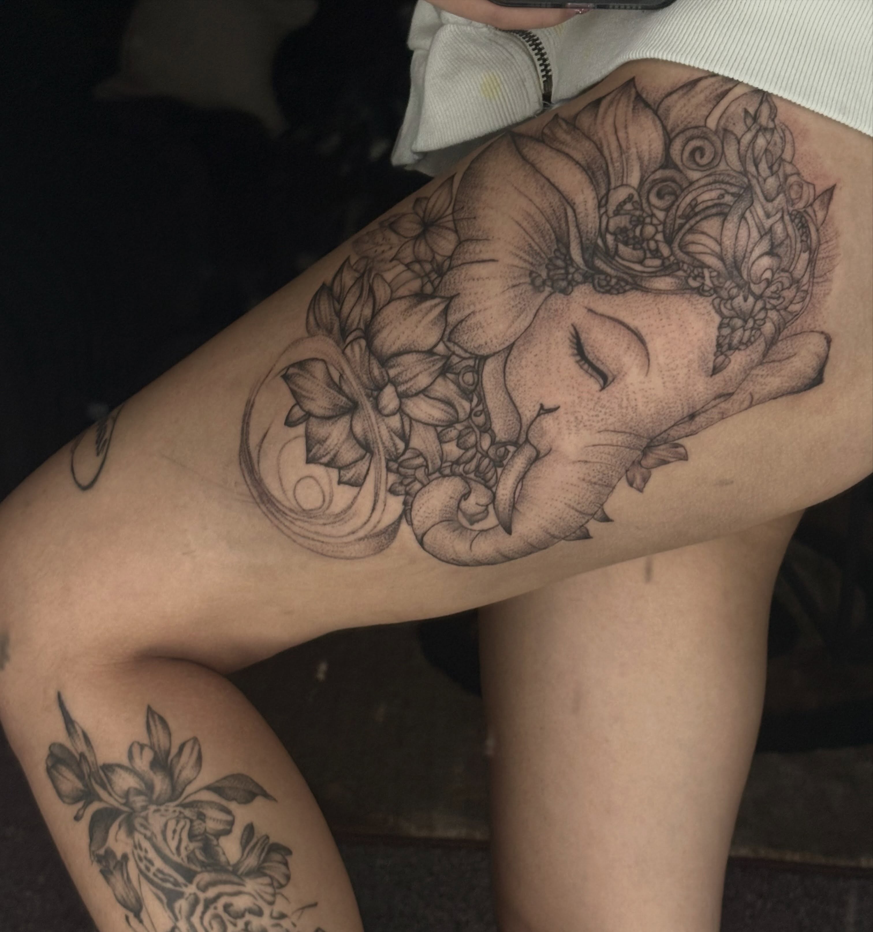 Tattoo by @winniinks — black_and_grey, realism