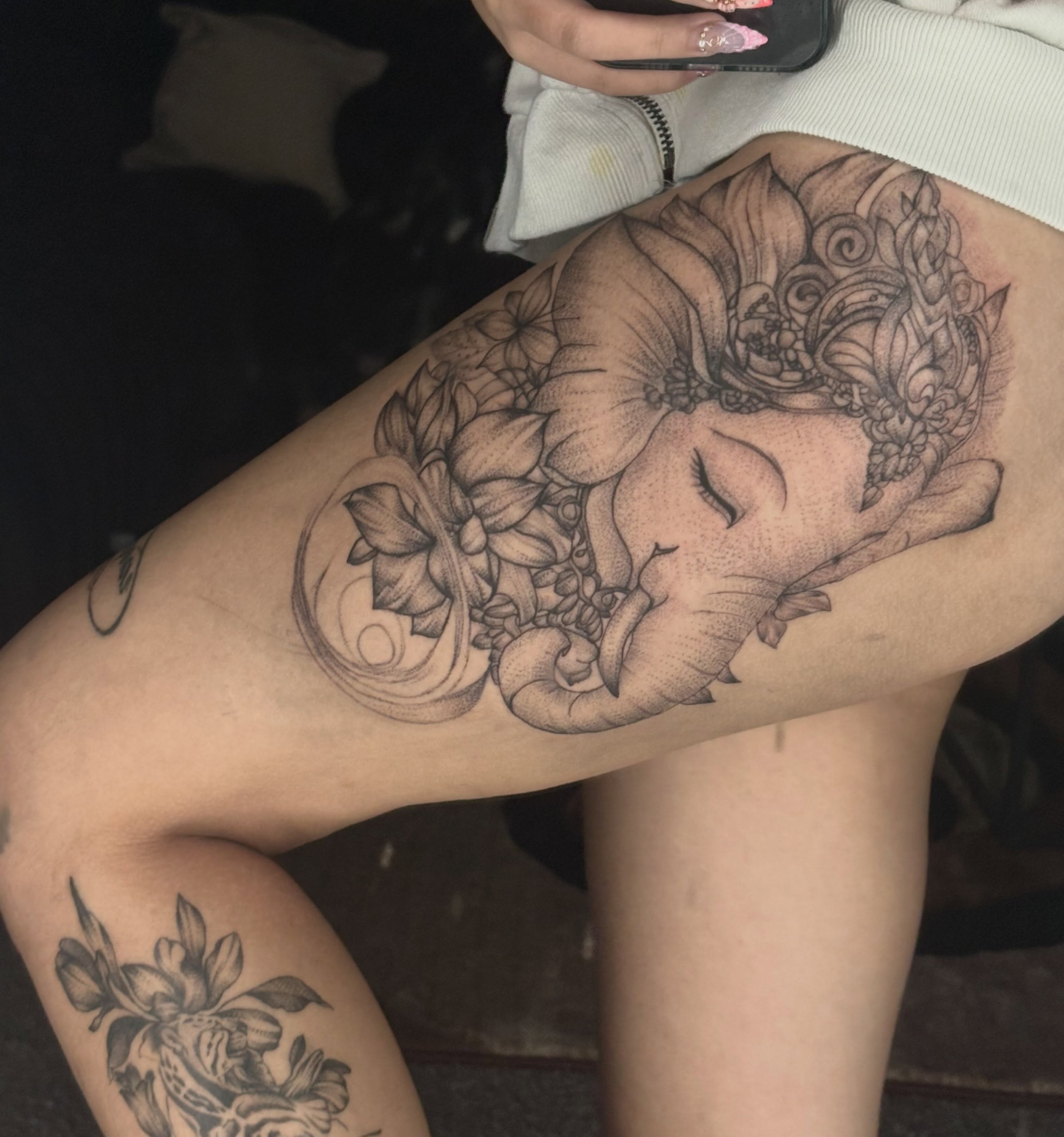 Tattoo by @winniinks — black_and_grey, realism