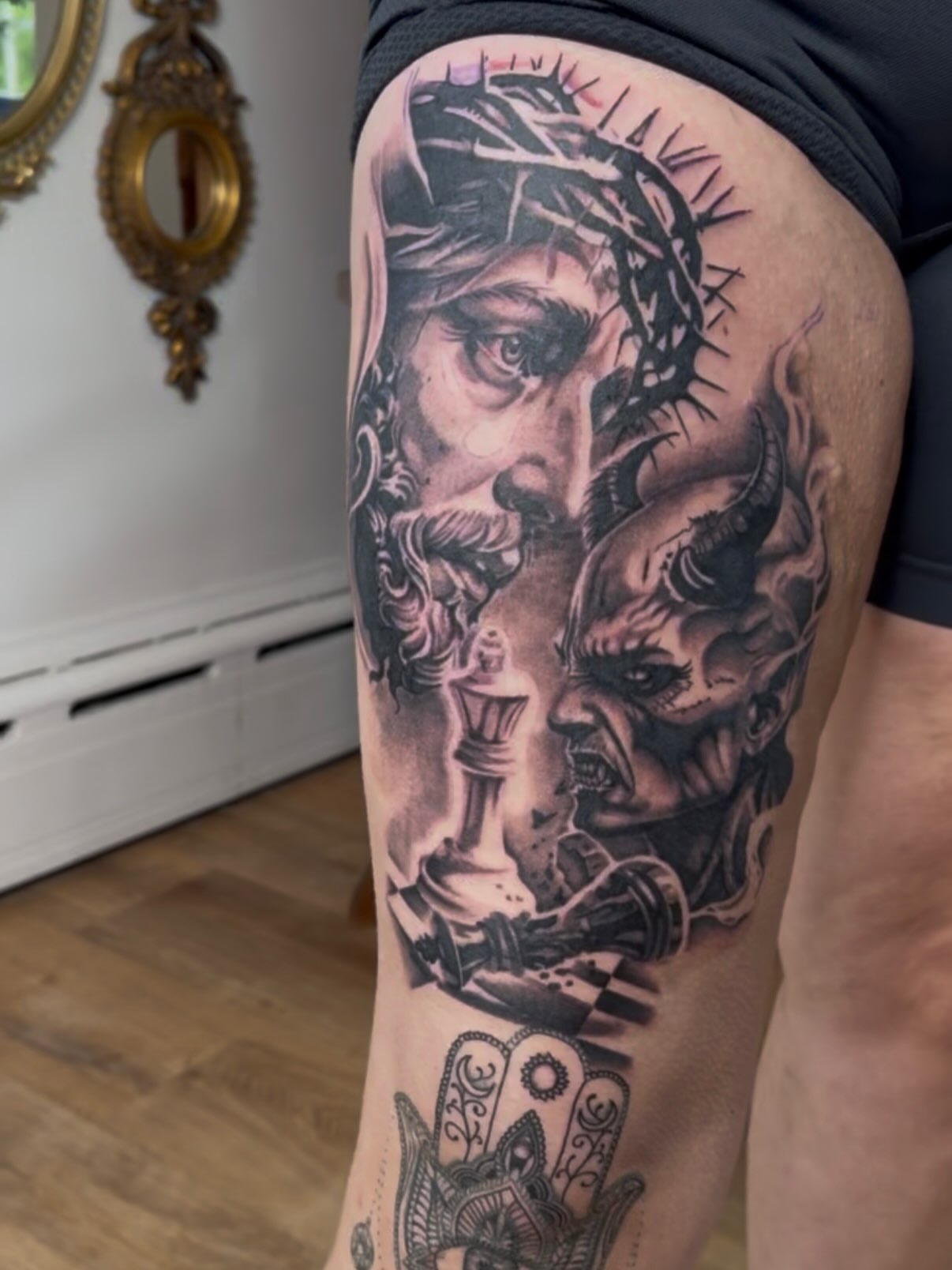 Tattoo by @blaynetat2 — black_and_grey, realism