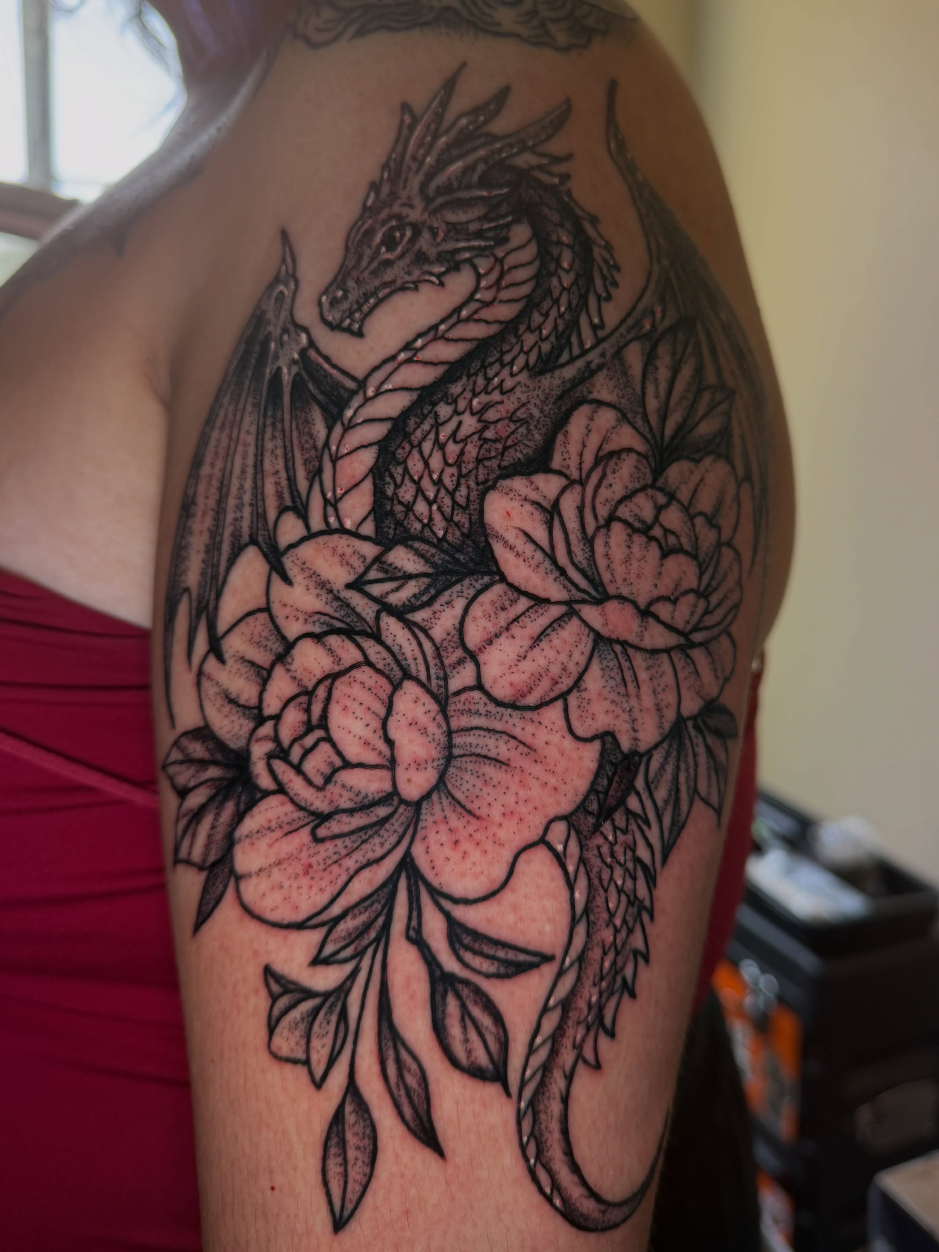 Tattoo by @olivergraves9 — dotwork, black_and_grey