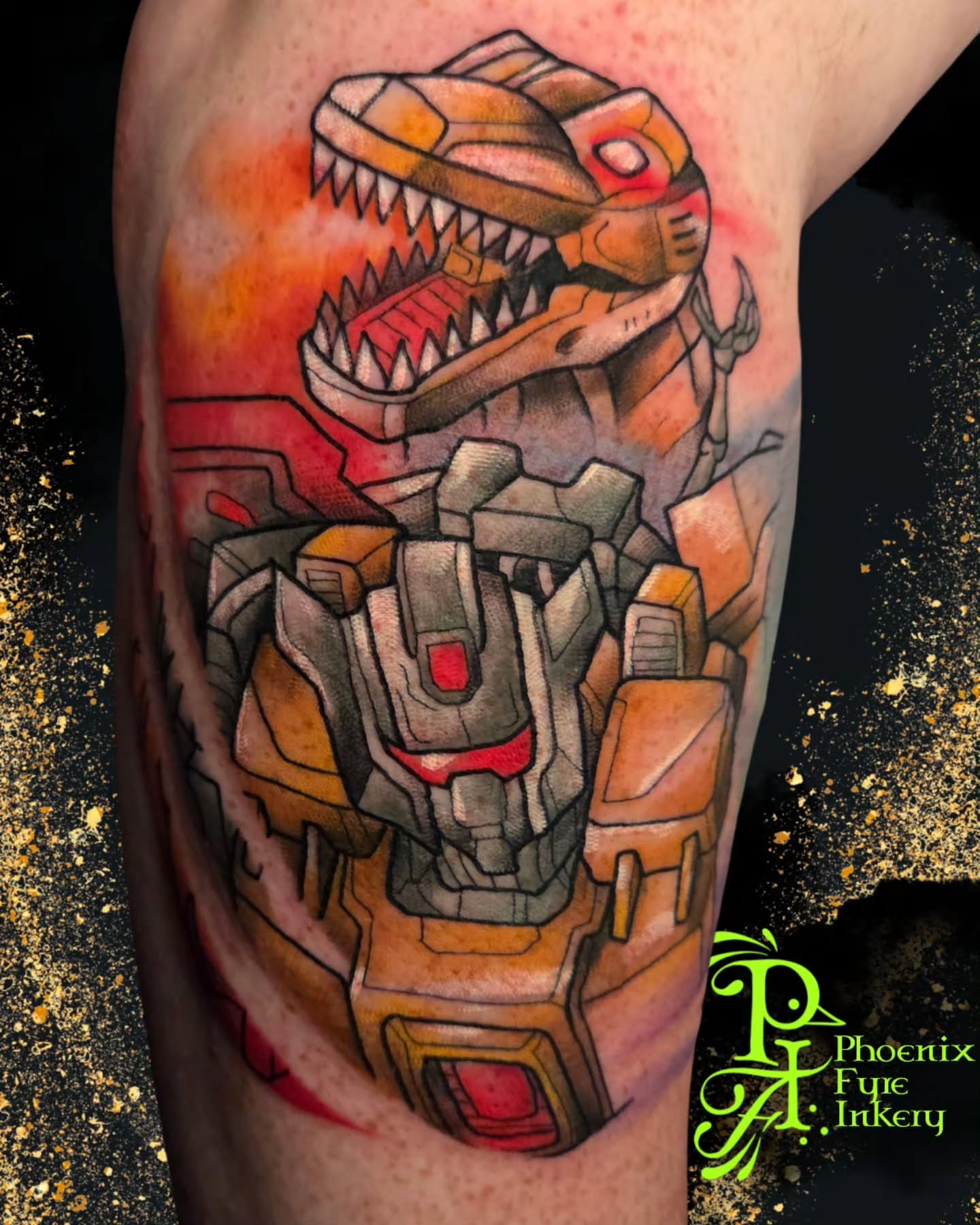 Tattoo by @phoenixfyreinkery — geometric