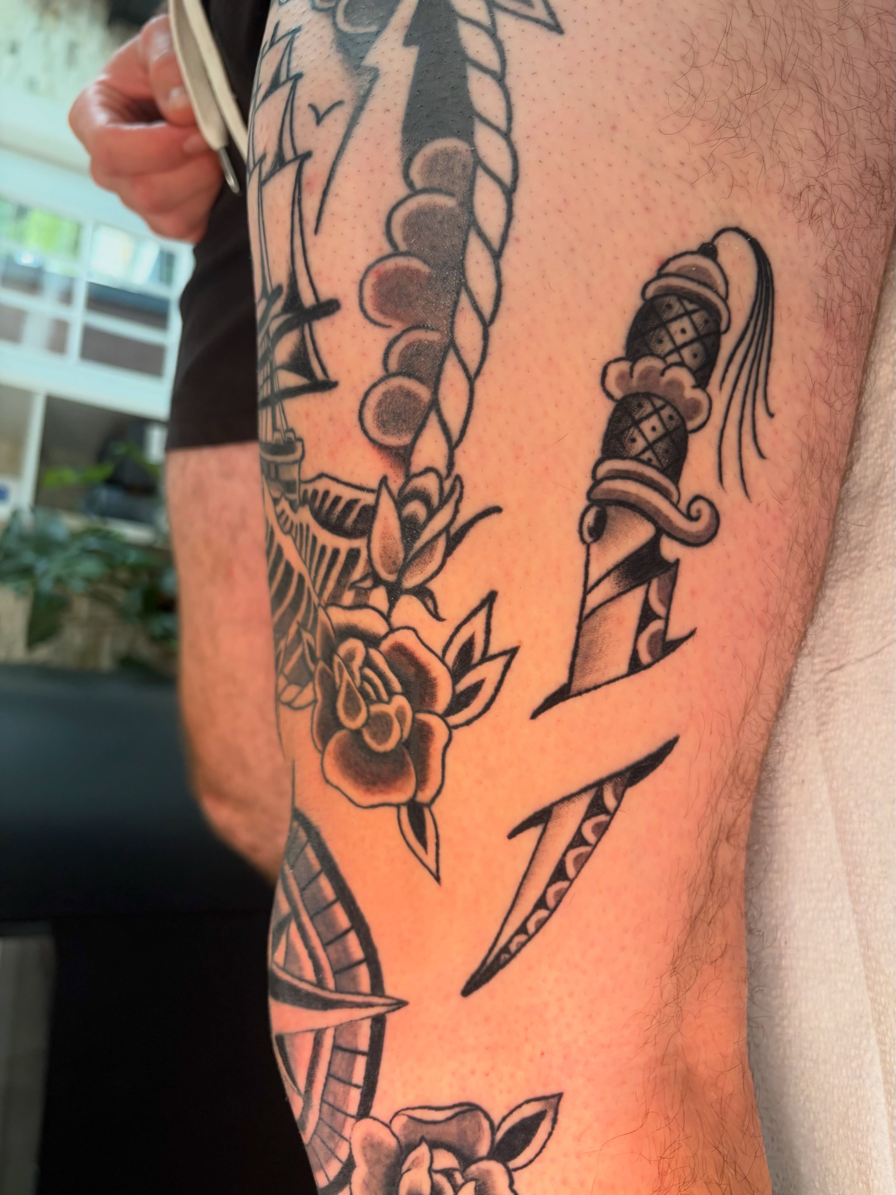 Tattoo by @tabshey_tattoo — american_traditional, black_and_grey